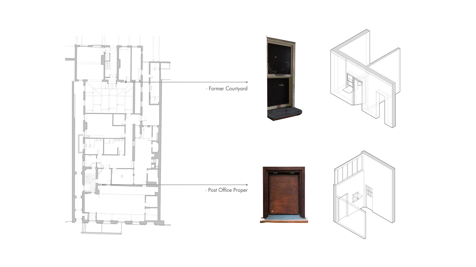 When I visited the building, I was interested in the hatch. When the hatch is closed, it is a solid wall, but after opening, it forms a visual and auditory communication between the two spaces.
It is 