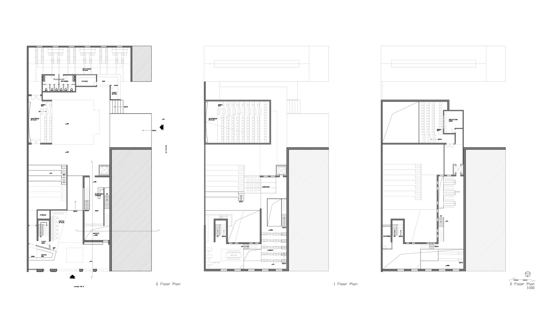 Taking advantage of the existing building, the enclosed central area is used as a sunken square, attracting visitors from the street to the square, then dispersed into other functional Spaces of the p