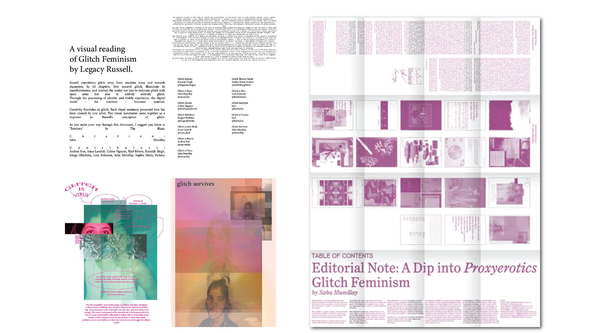 'A Visual Reading of Glitch Femnism' published via ARC Magazine