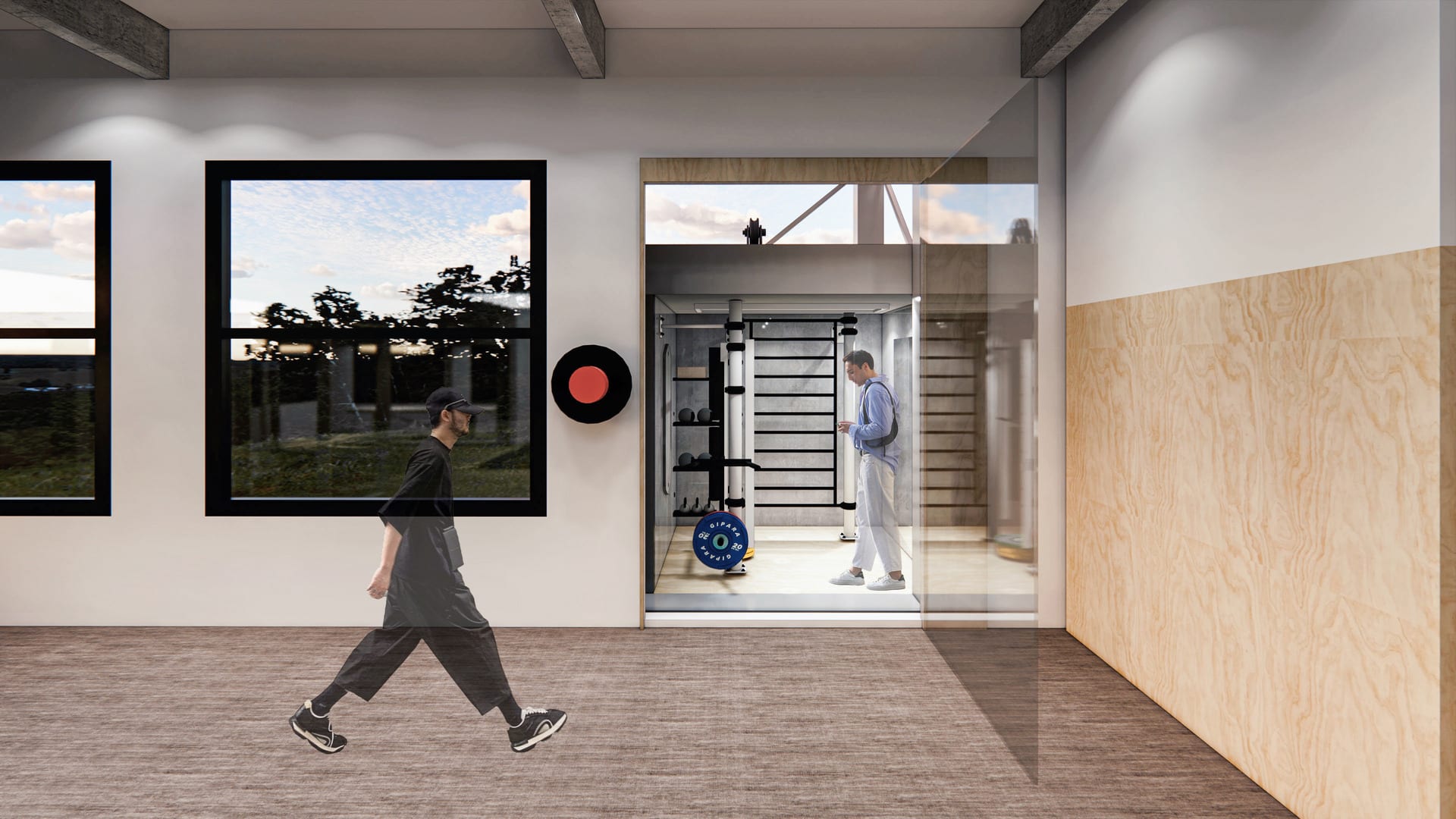 Gym area rendering