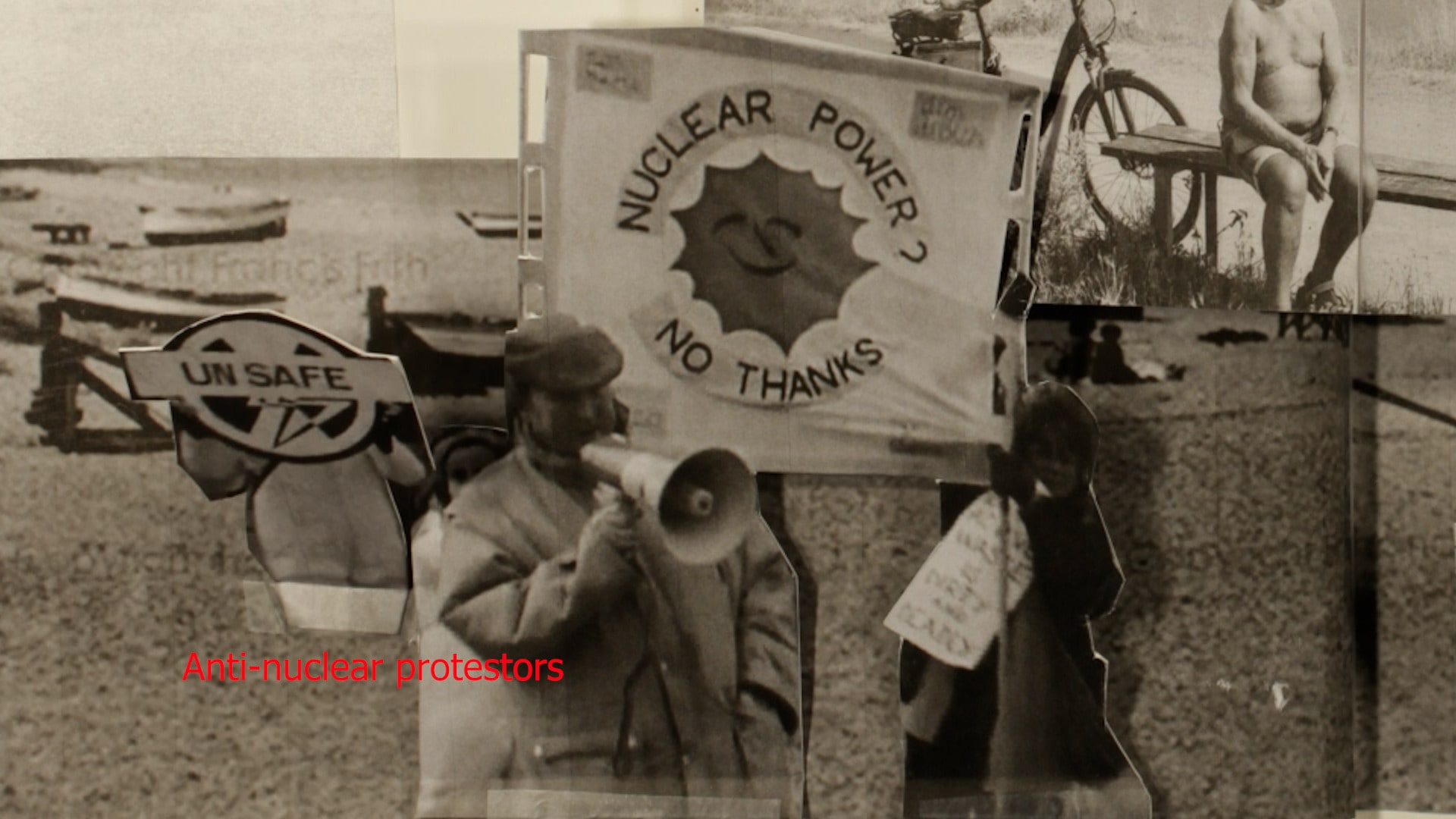 Protestors campaigning against the first Sizewell A power station 