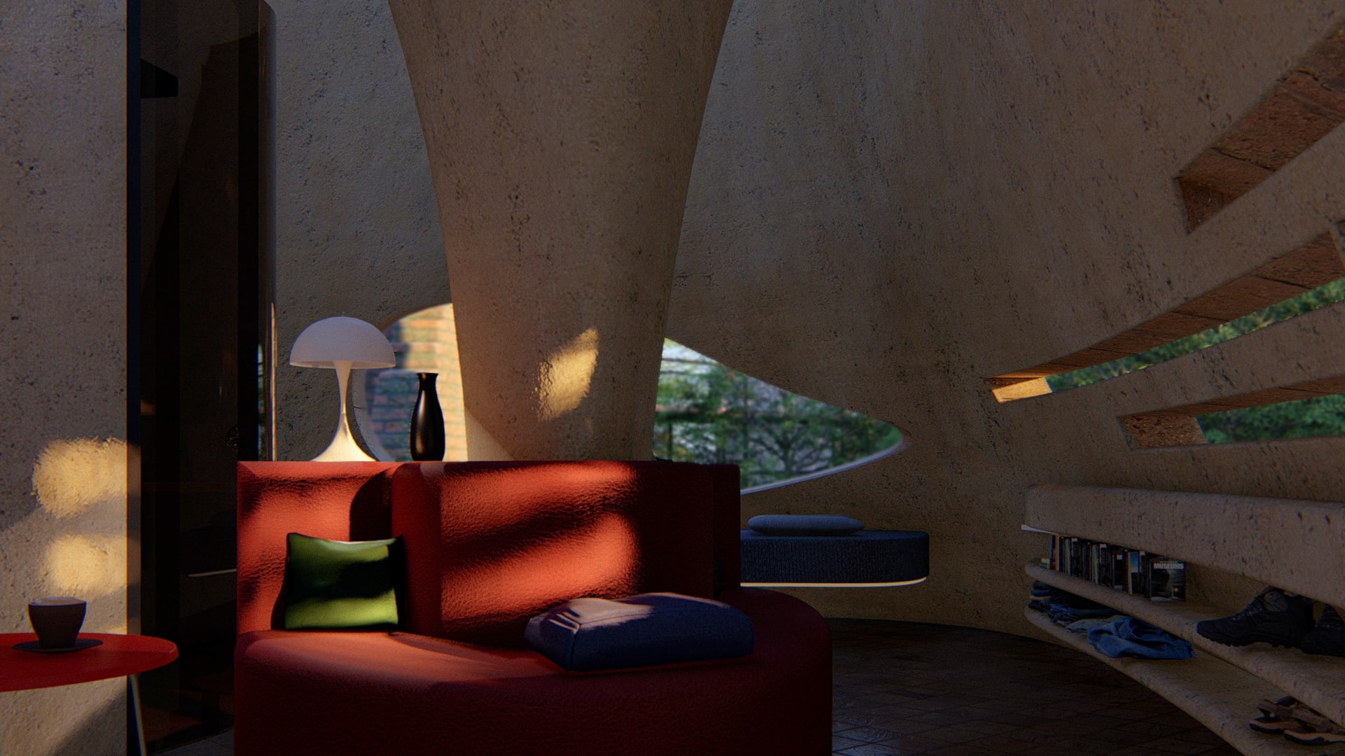 interior design of the organic structure