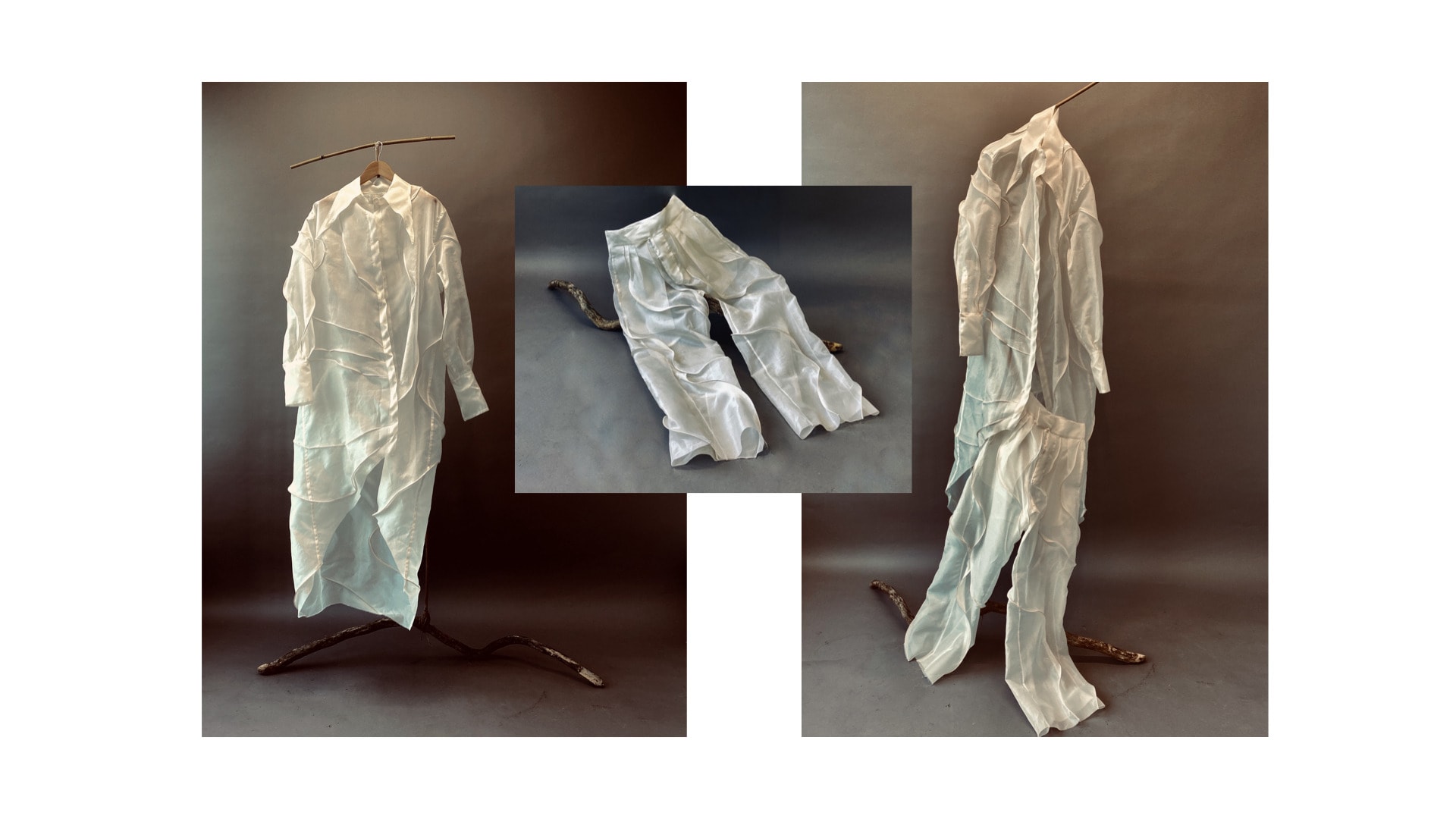 Piña and rattan Barong and trousers.