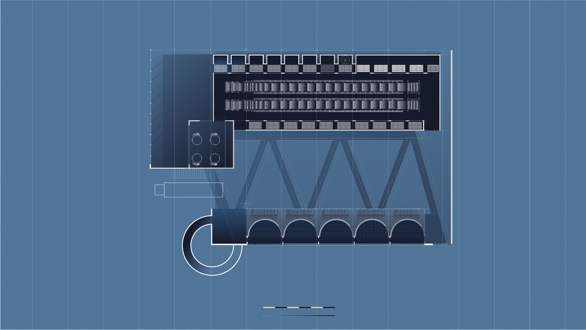 The sunlight and the colour blue (Lighting Plan)