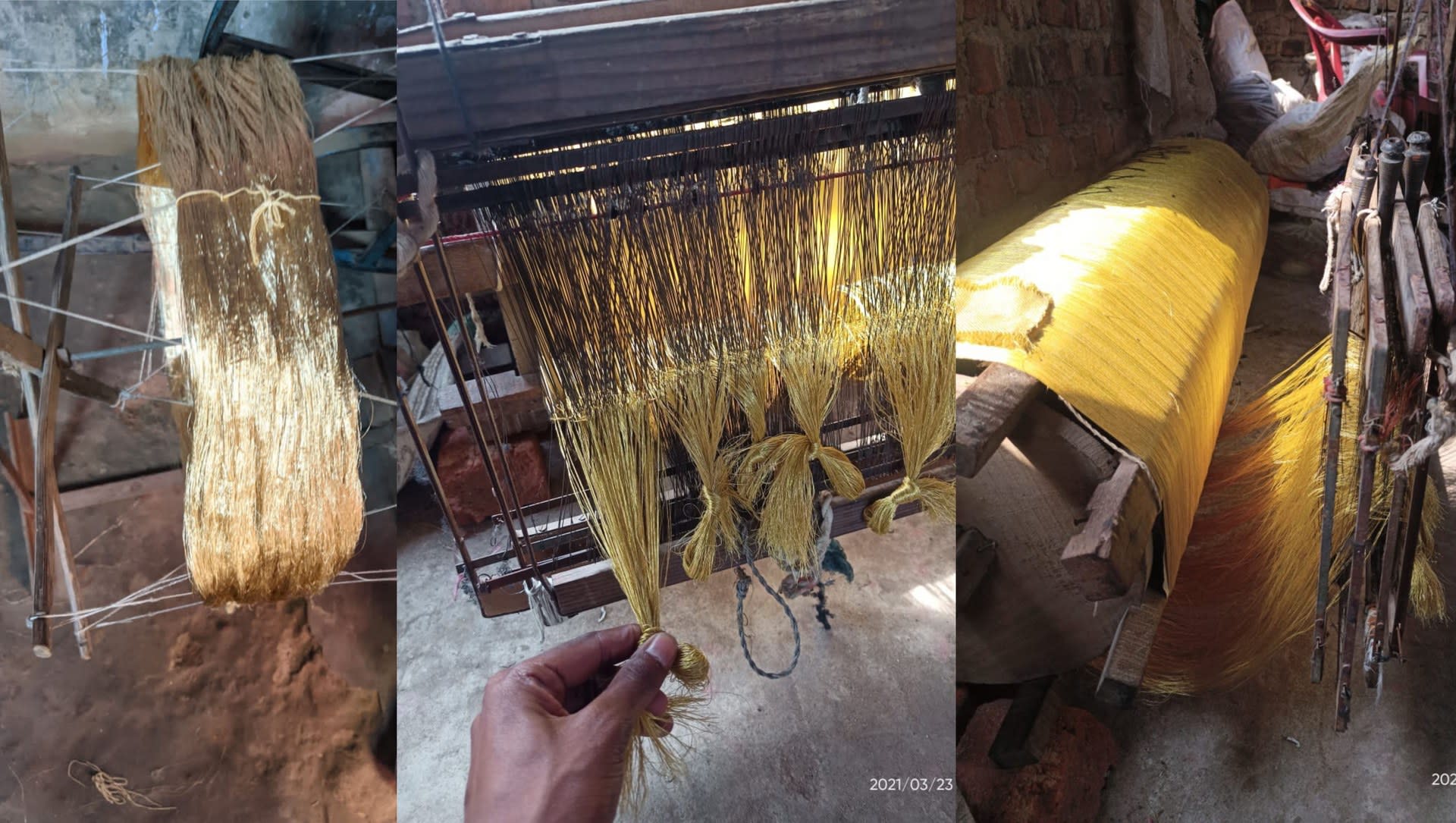 Zari- Gold coated yarns
