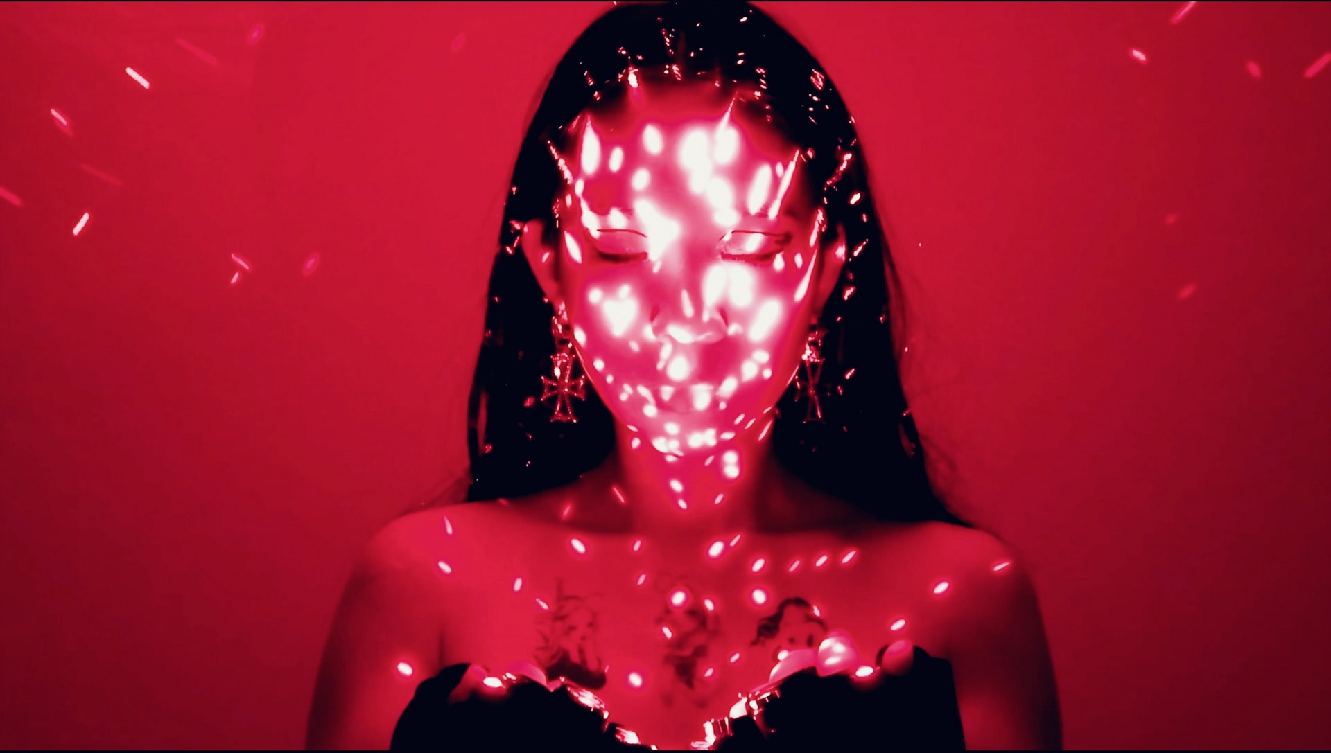 screenshot from the tutting film, the dancer in digital light