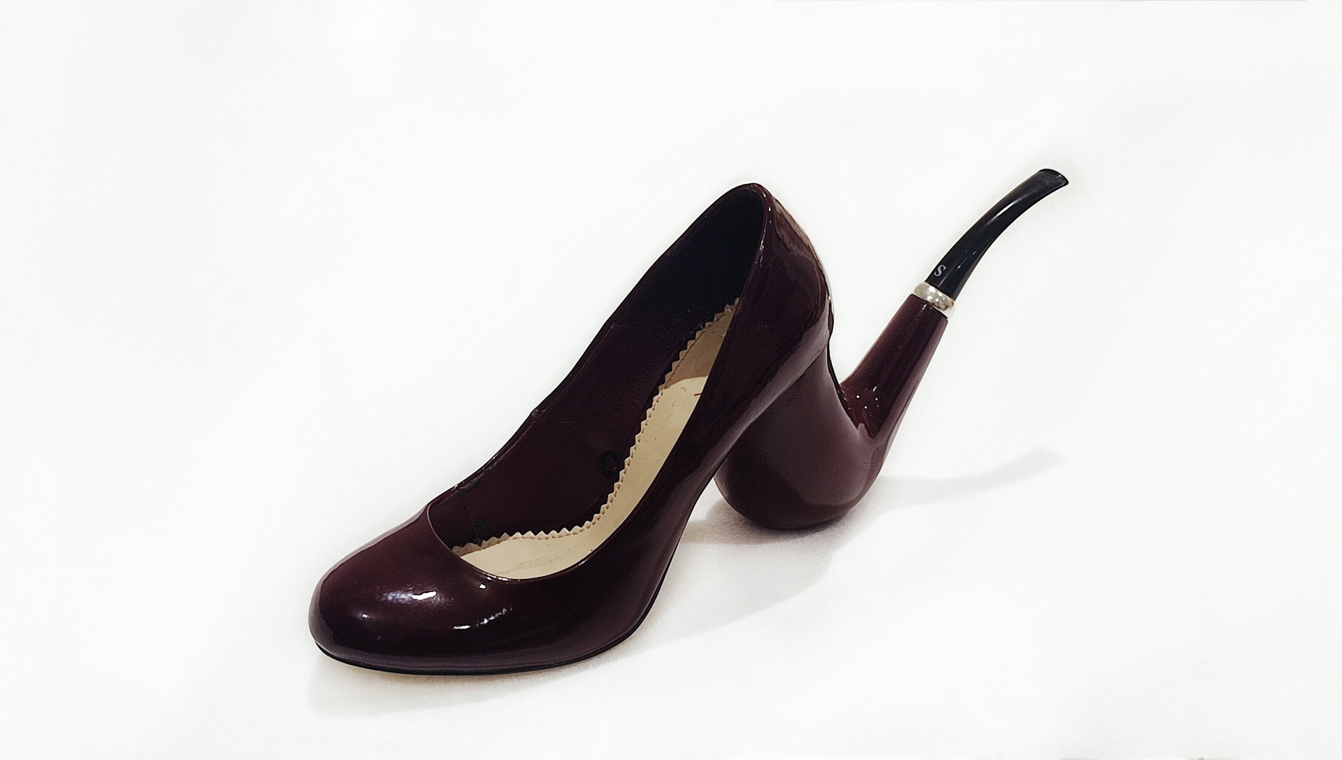 high heel pipe side view