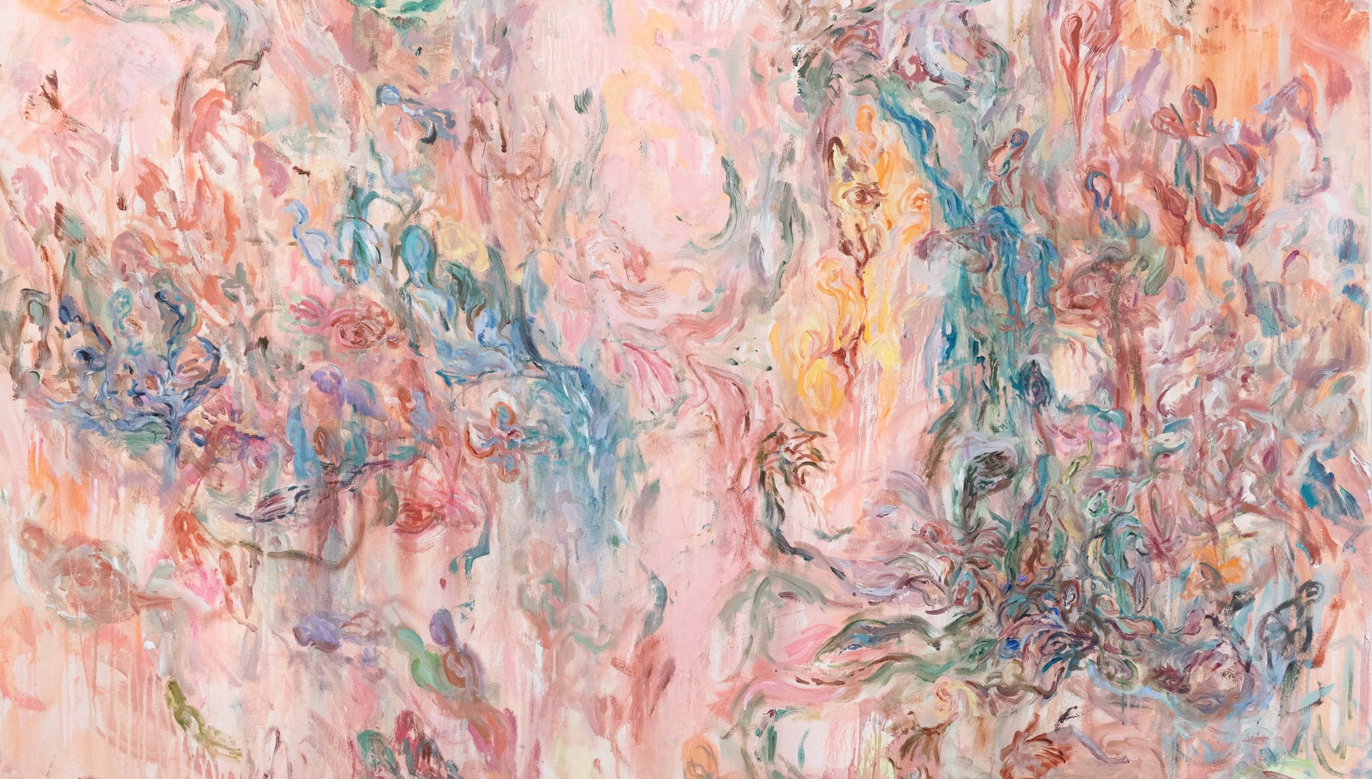 À rebours, Acrylic and oil on canvas, 180x200cm
