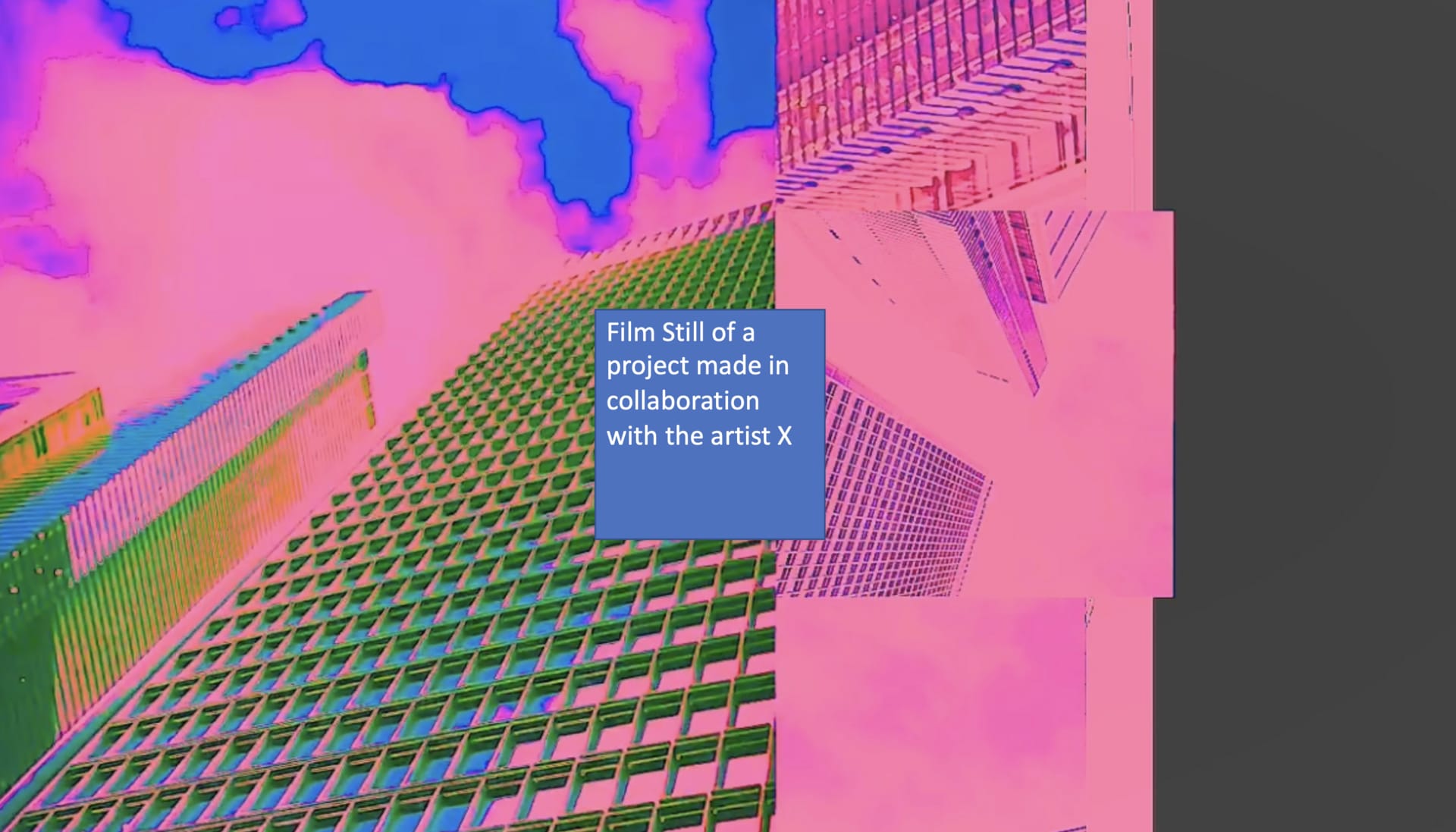 Screenshot of my collaboration piece with fellow student X 