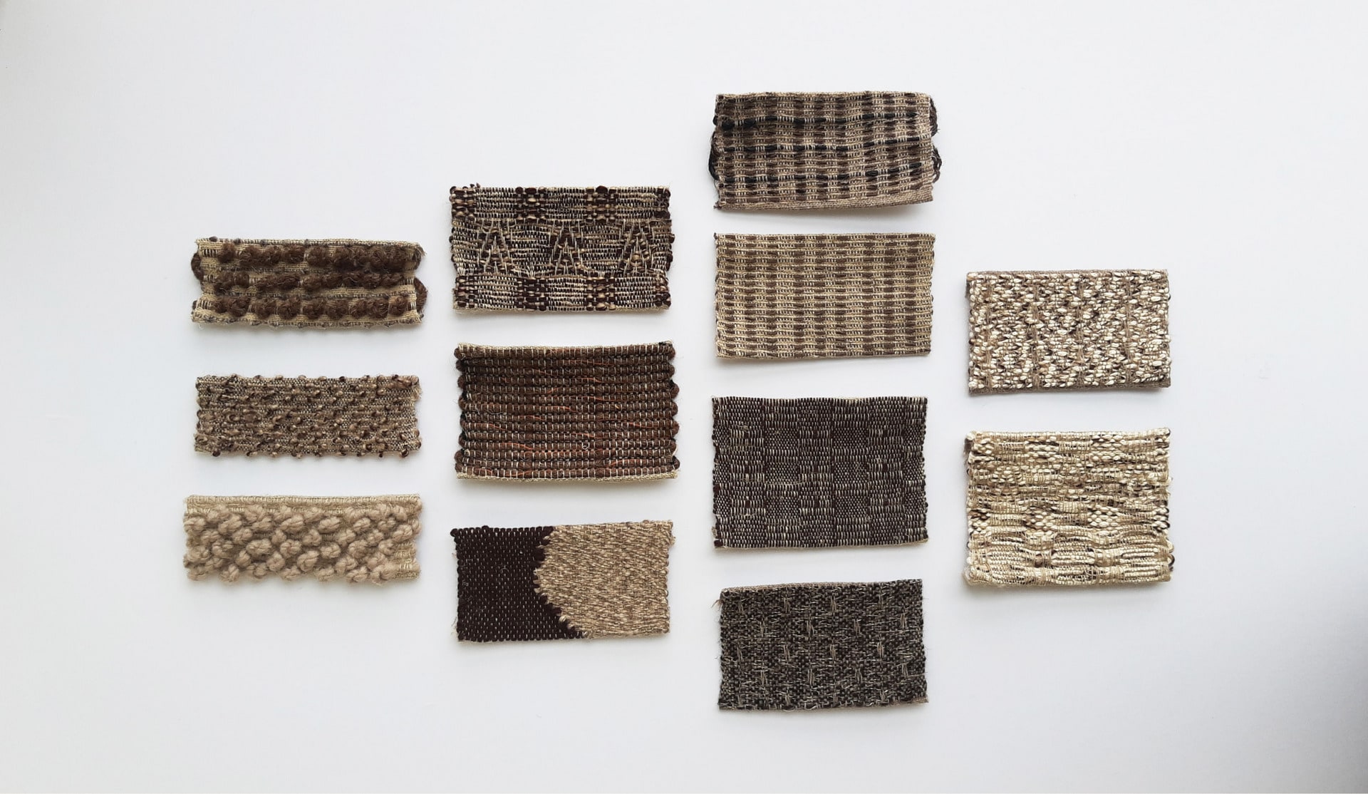 A range of fabric samples for the collection.