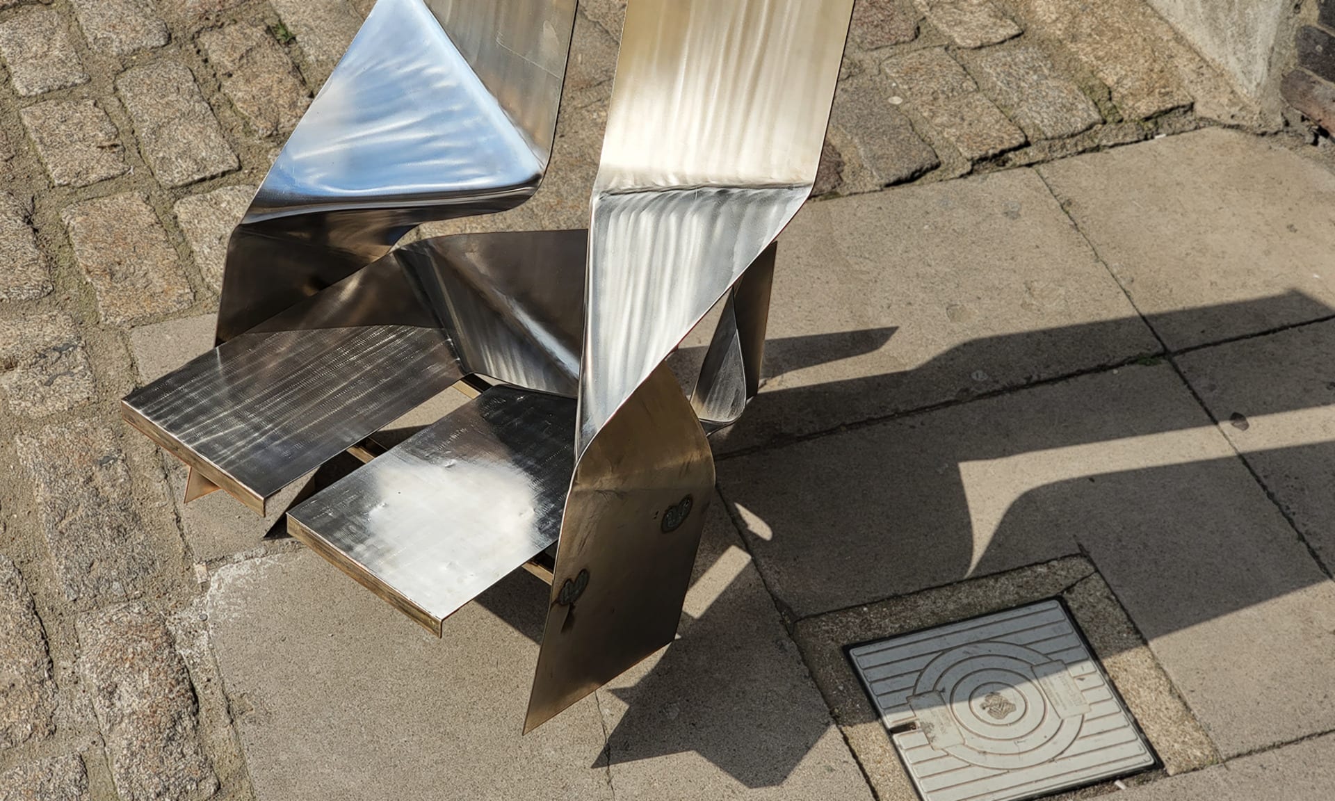 Shiny Foil Chair in the sun