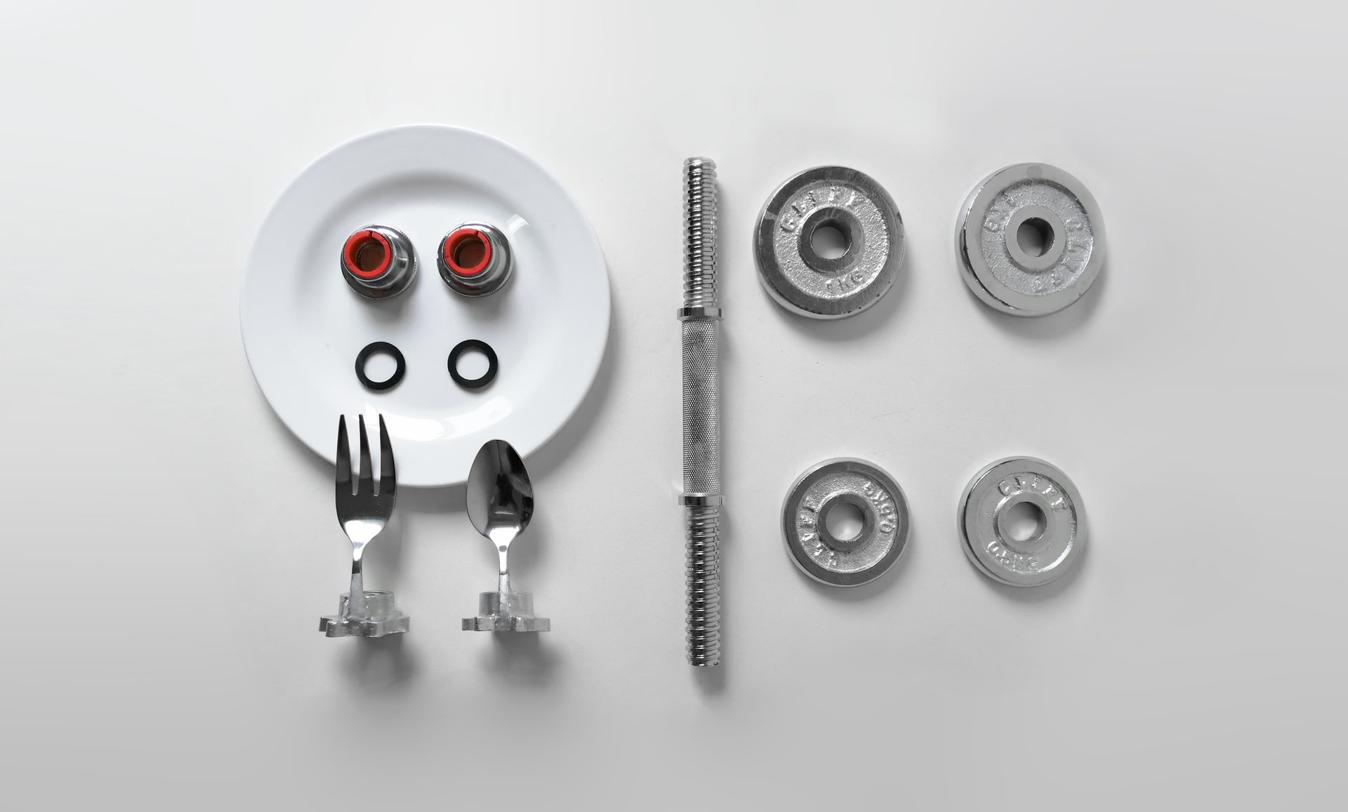 Components of dumbbell cutlery 