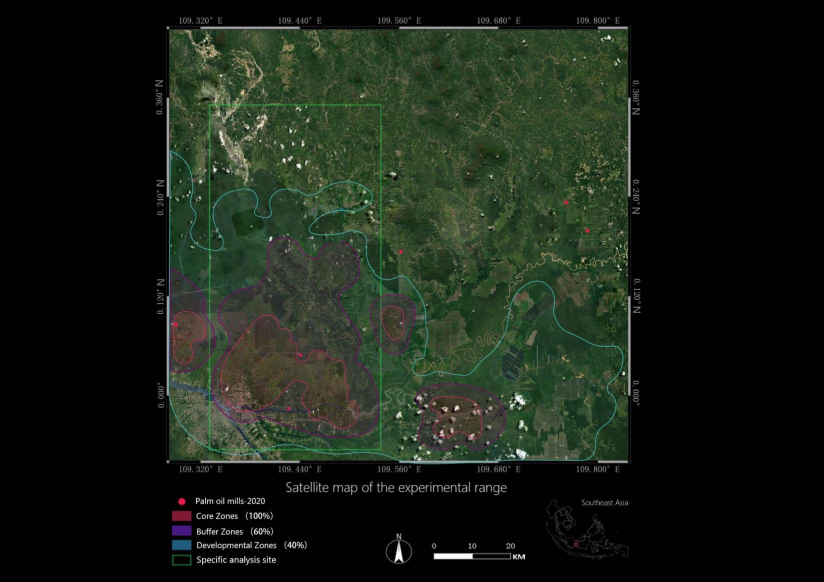 In general, through experiments on soil organic carbon density and soil pH, we have explored the scope and boundary of peat domes many times. Different levels of boundaries are defined in terms of pea