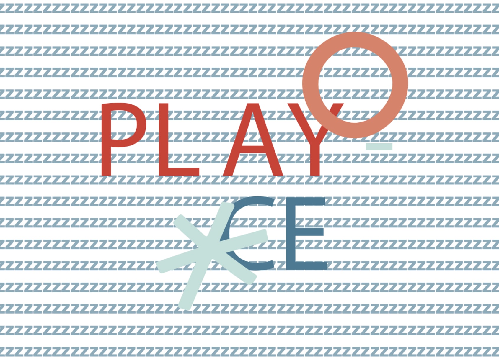 A photoshopped image of the word PLAYCE