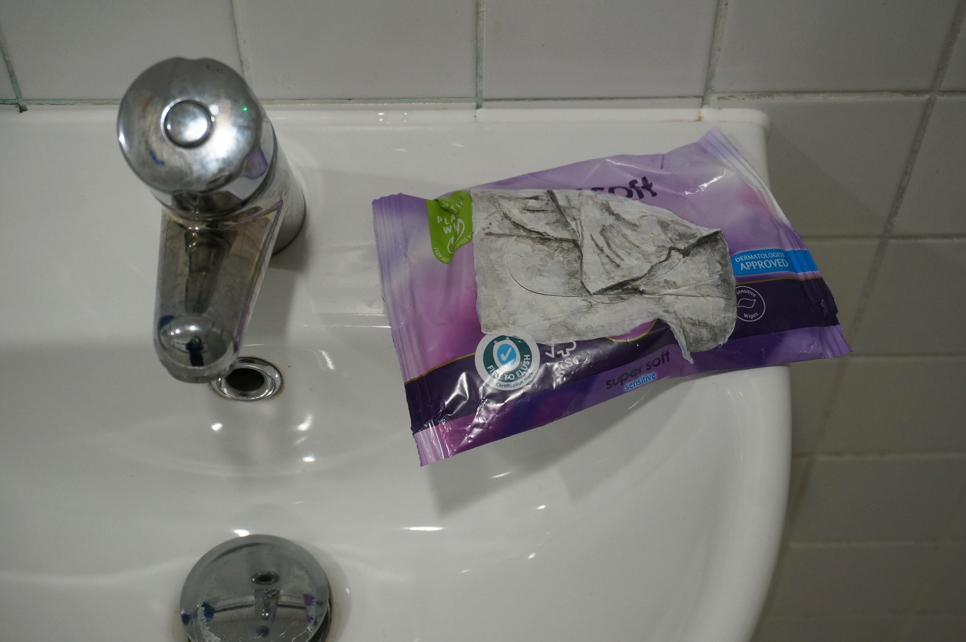 Wet Wipe on Wet Wipe Package