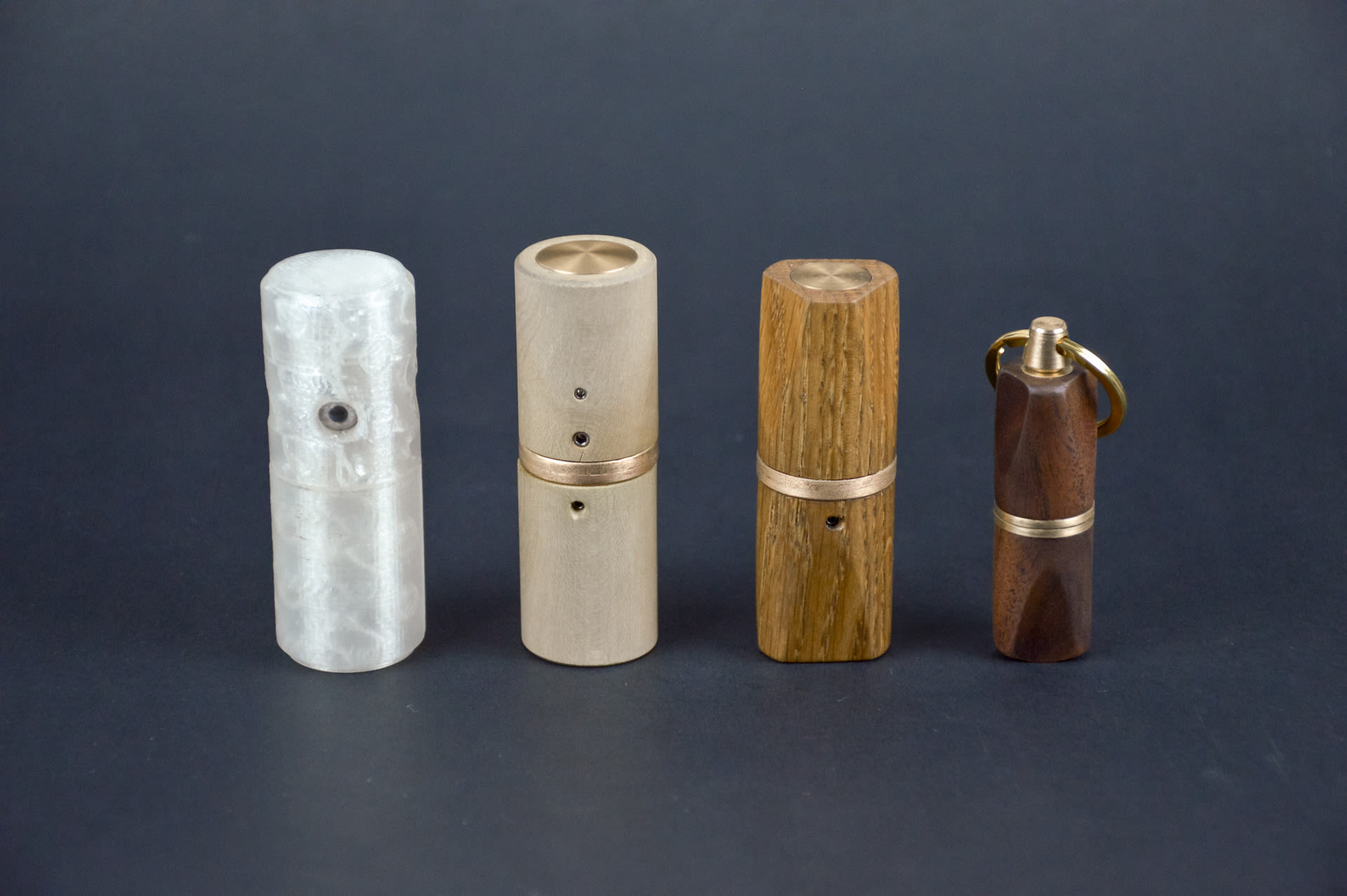 Machined wooden and metal objects