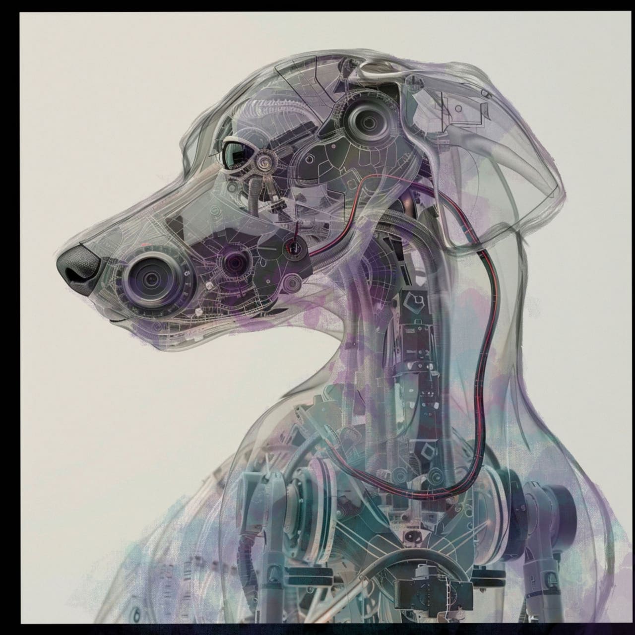 This is a future dog designed according to the customers need, using future techniques of bioengineering and artificial breeding