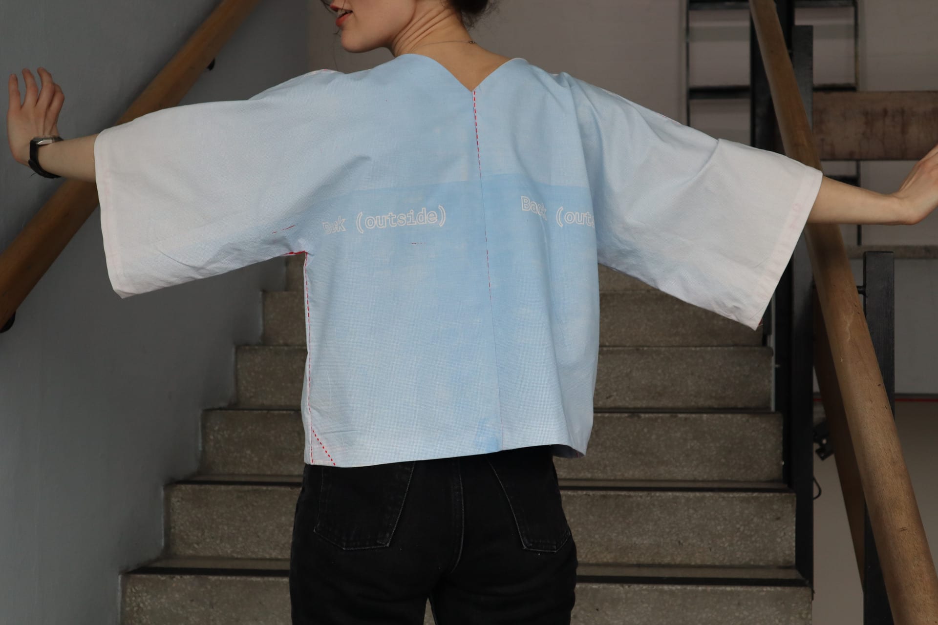 Back of Re-Sewed Shirt