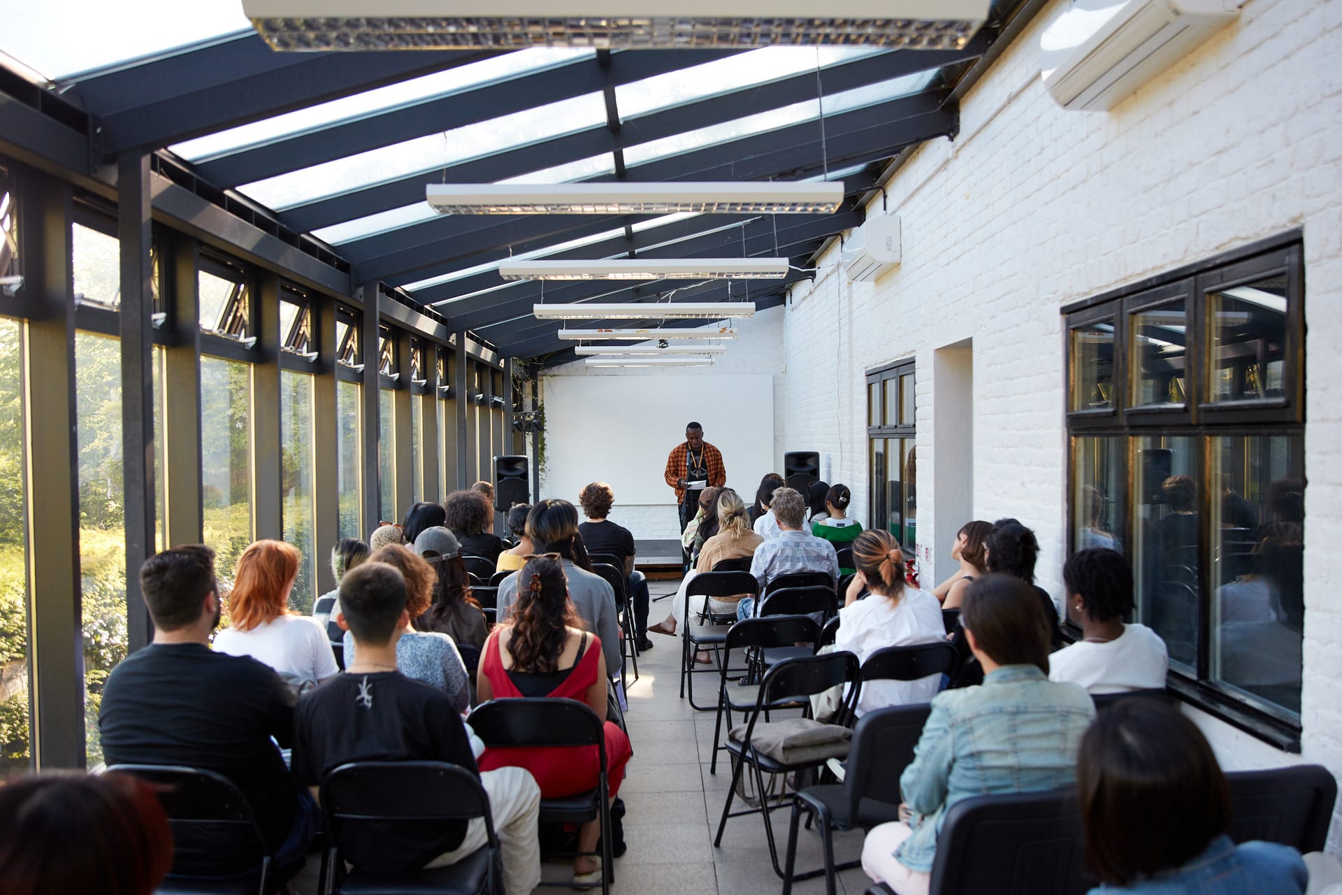 Dr Jason Allen-Paisant's performance as part of "Grace Ndiritu: An Absolute River", 2022. Photo: Dimitri D'ippoli