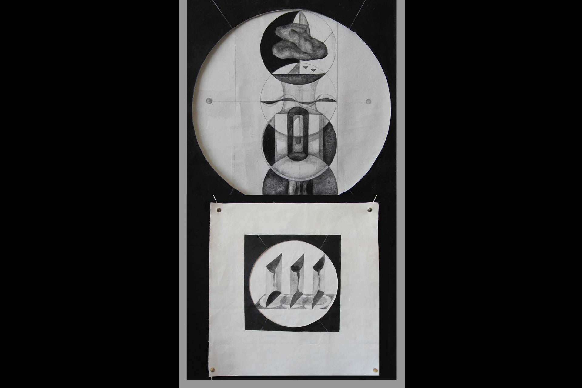 Balance - Gravity and Body Space, wood, painting