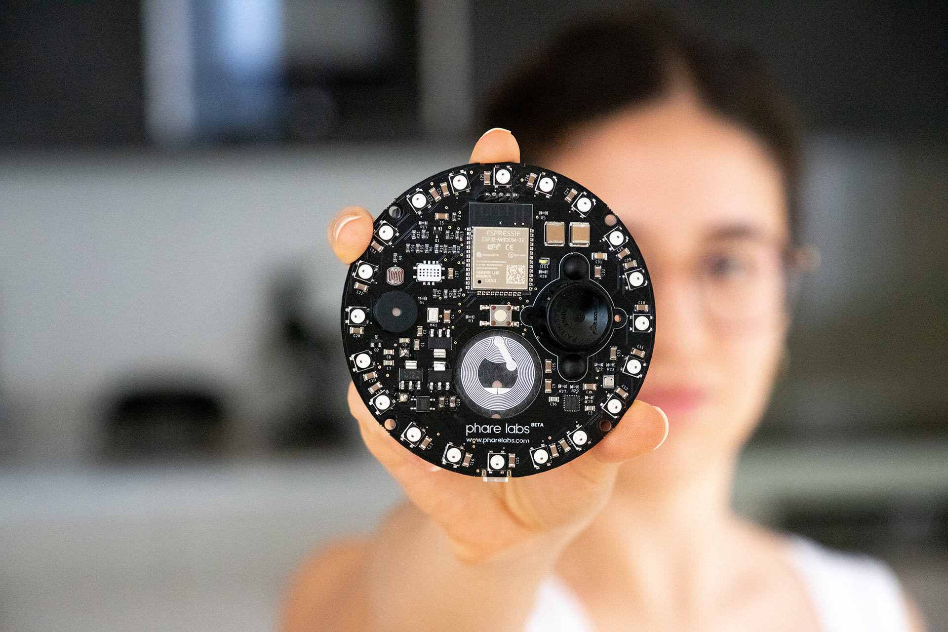 User holding the prototype to the camera