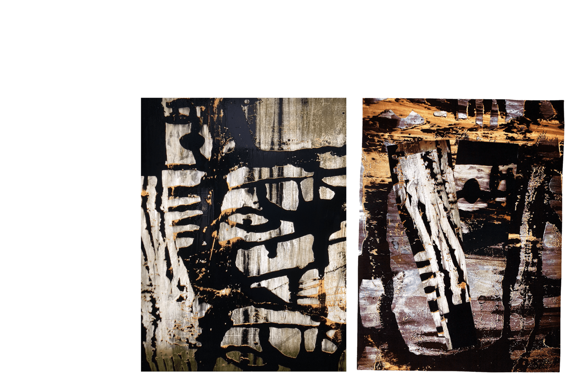 One photograph, one collage - abstract 