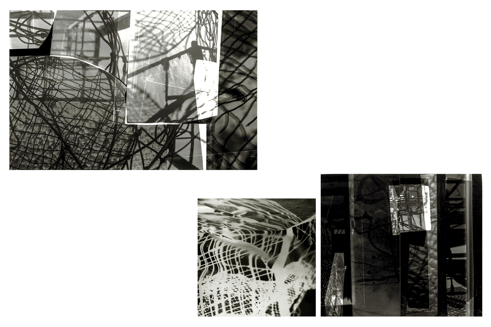 Silver Gelatin Prints, abstract/collaged imagery of shadows