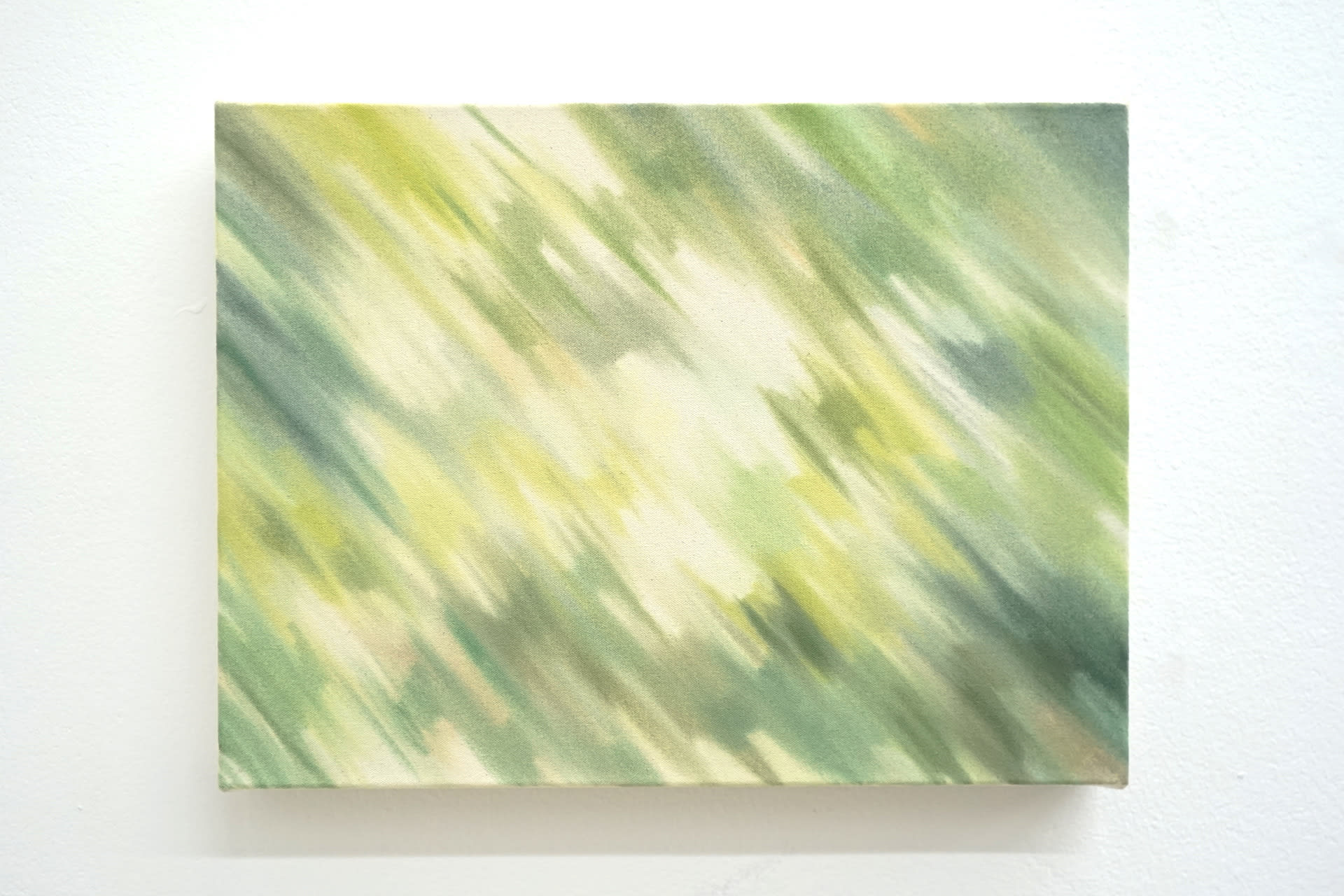 green and yellow lines crossing the canvas from top left to bottom right