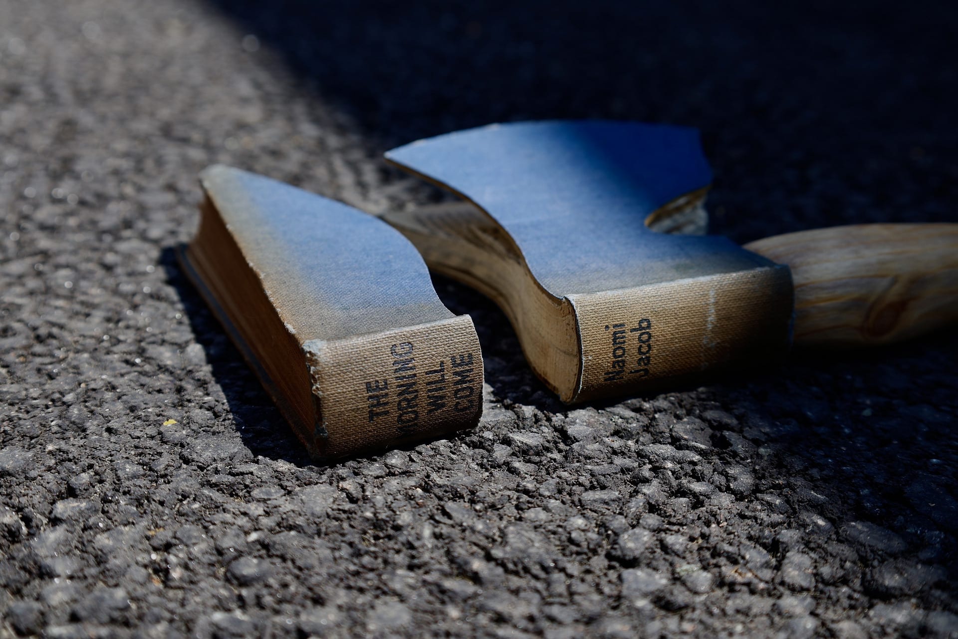 Book axe lying on the ground 