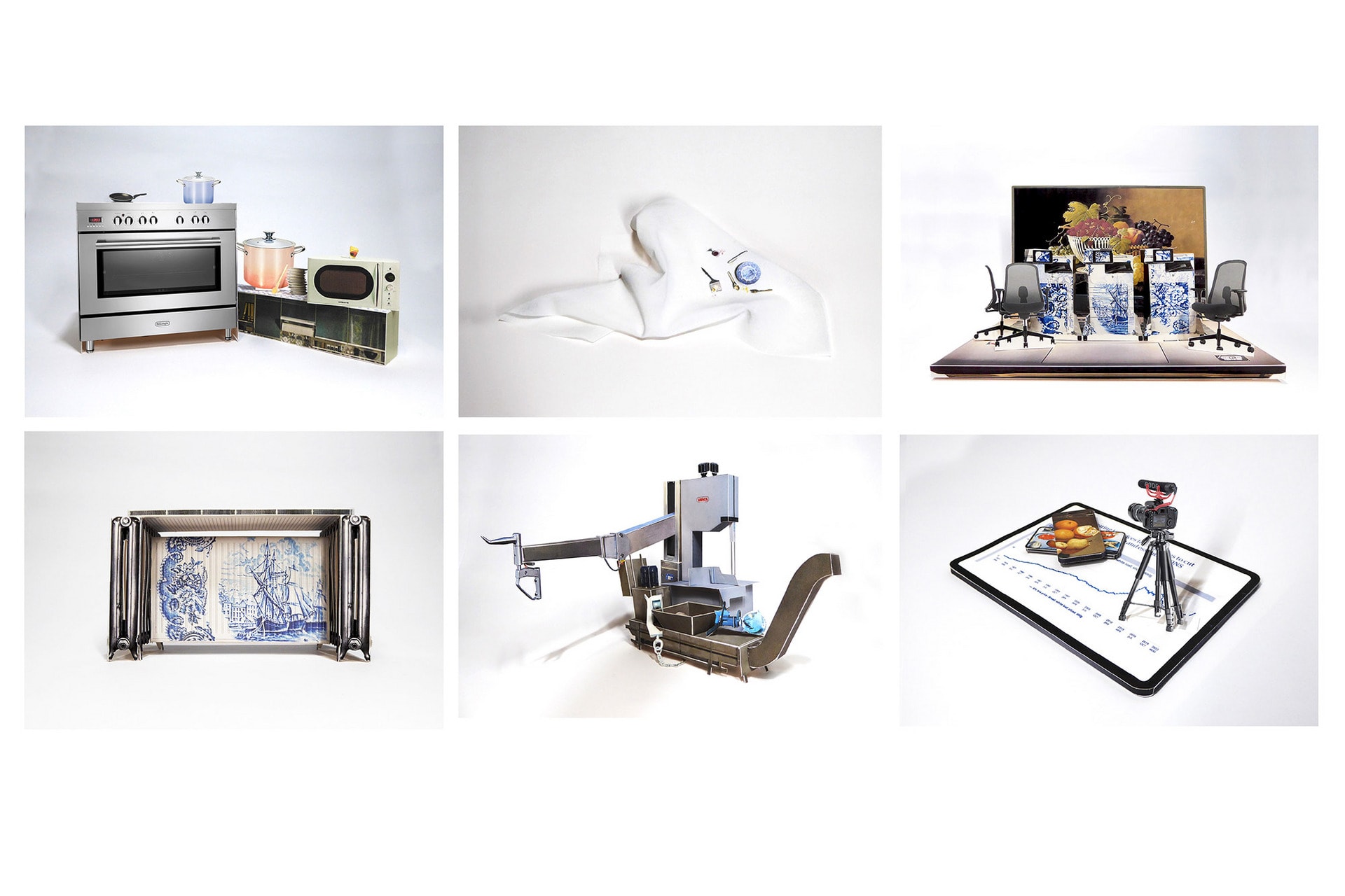 Images of Printed Card Models based on appliances.