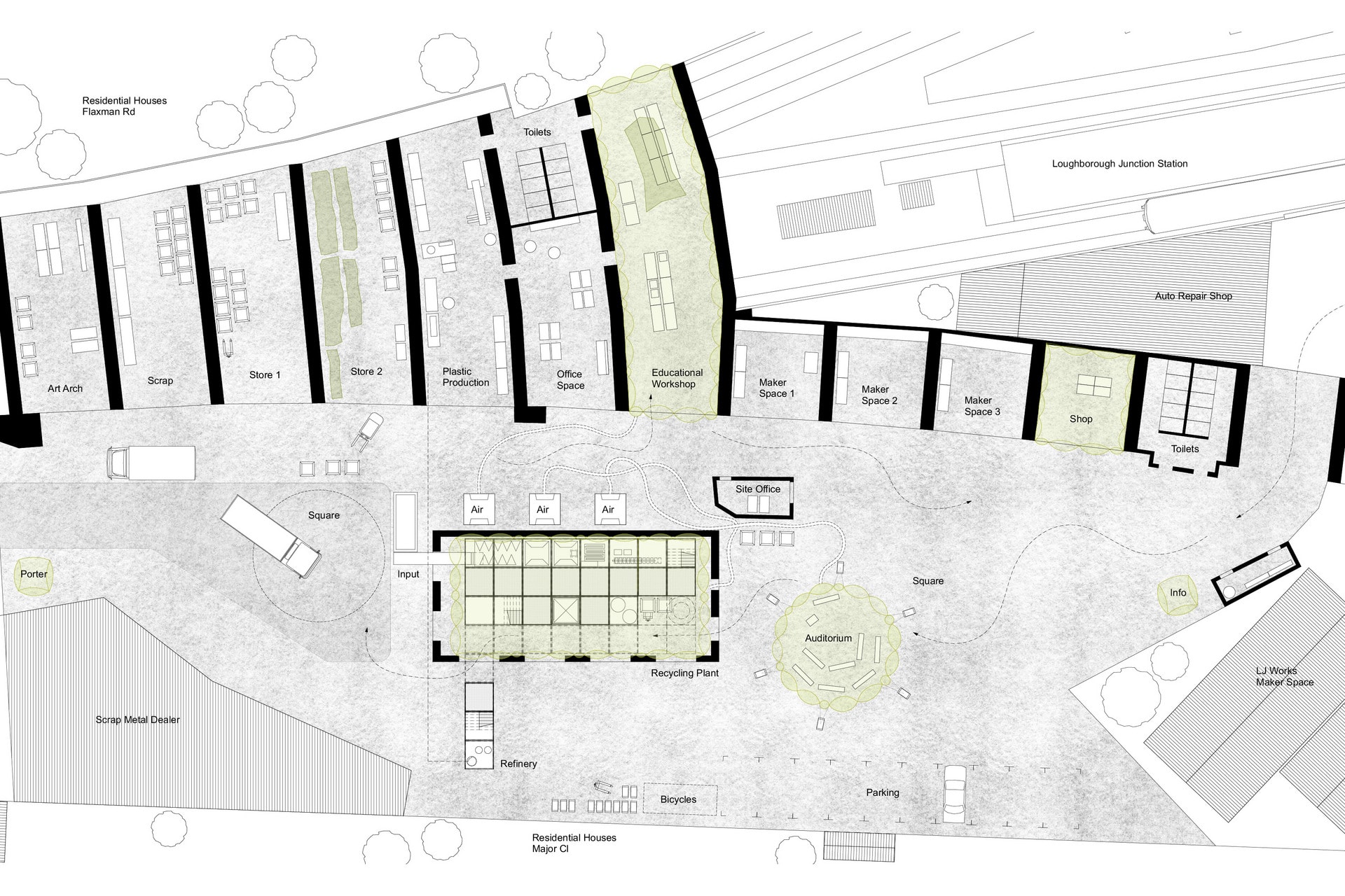 Site, Loughborough Junction, Brixton, Recycling Plant