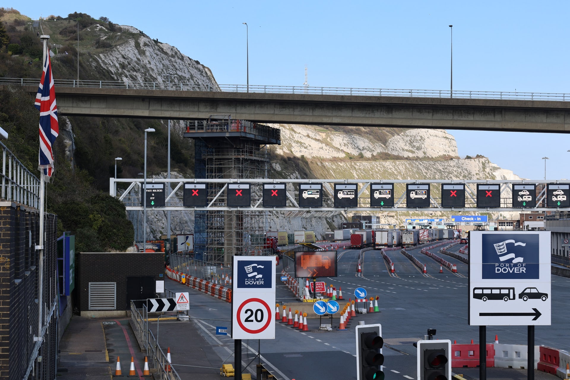 A photograph of Dover Port, captured on fieldwork.