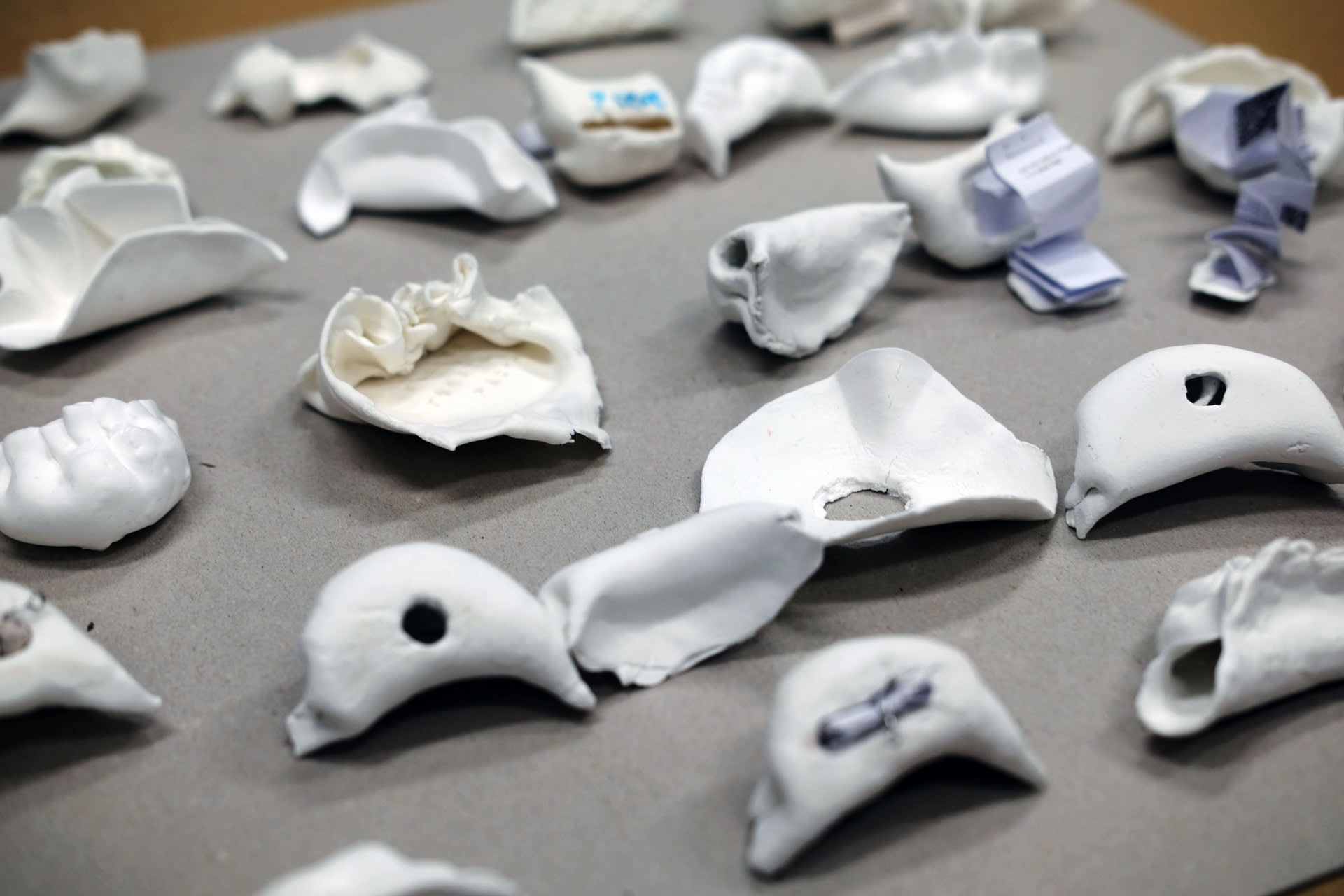 The images shows the details of Jiaozi sculptures experimentations