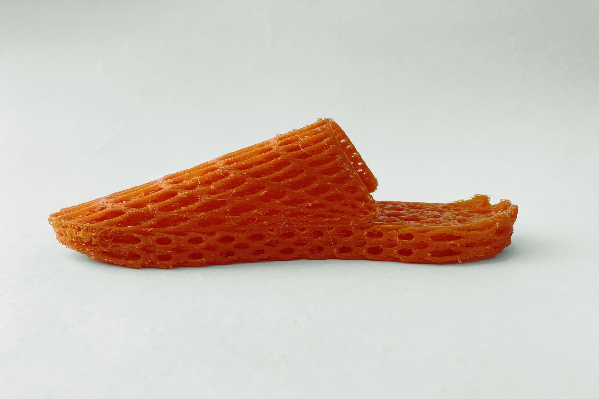 Side view of Scaled 3D printed Shoe