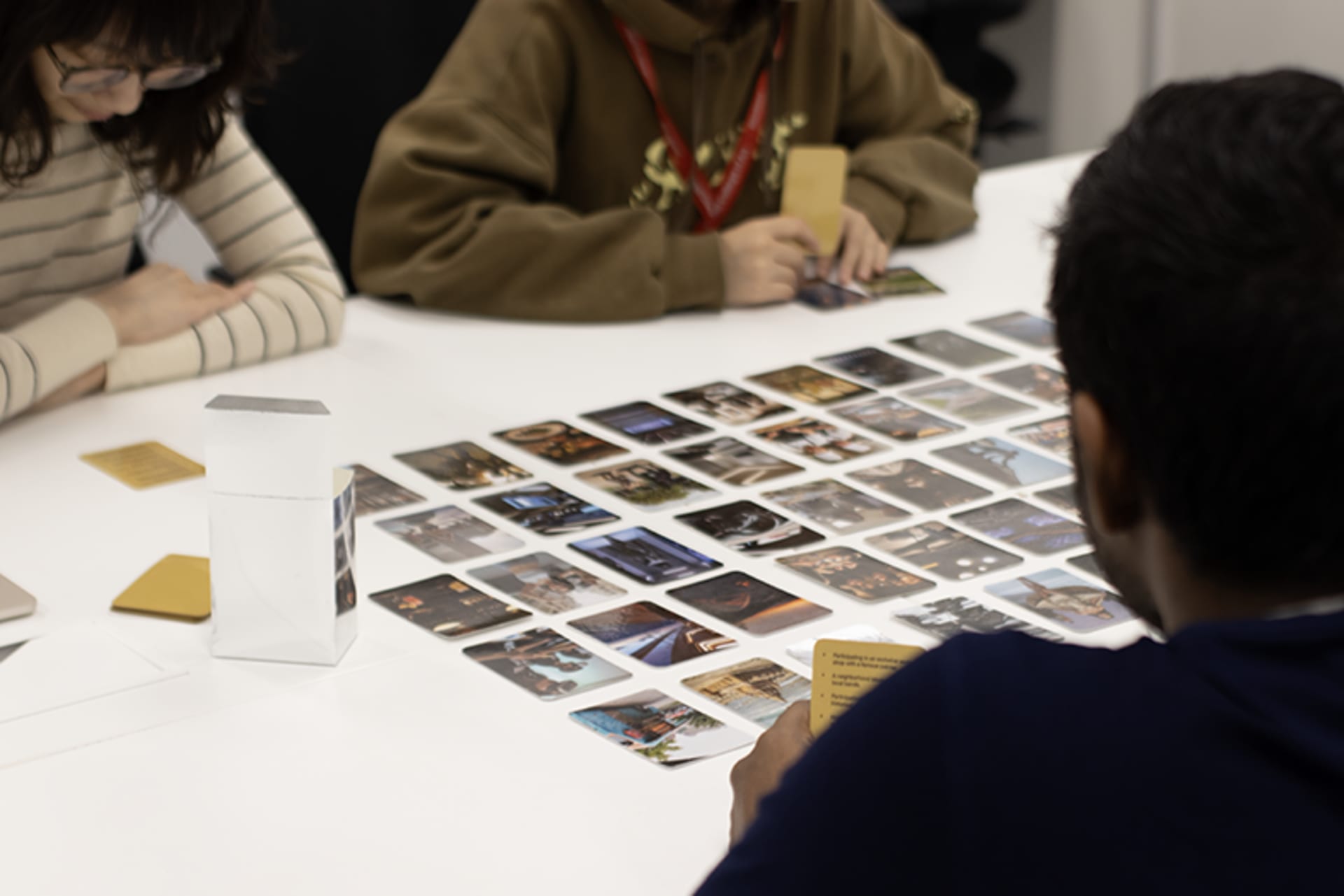 They choose a topic from the card that they fear missing out on.