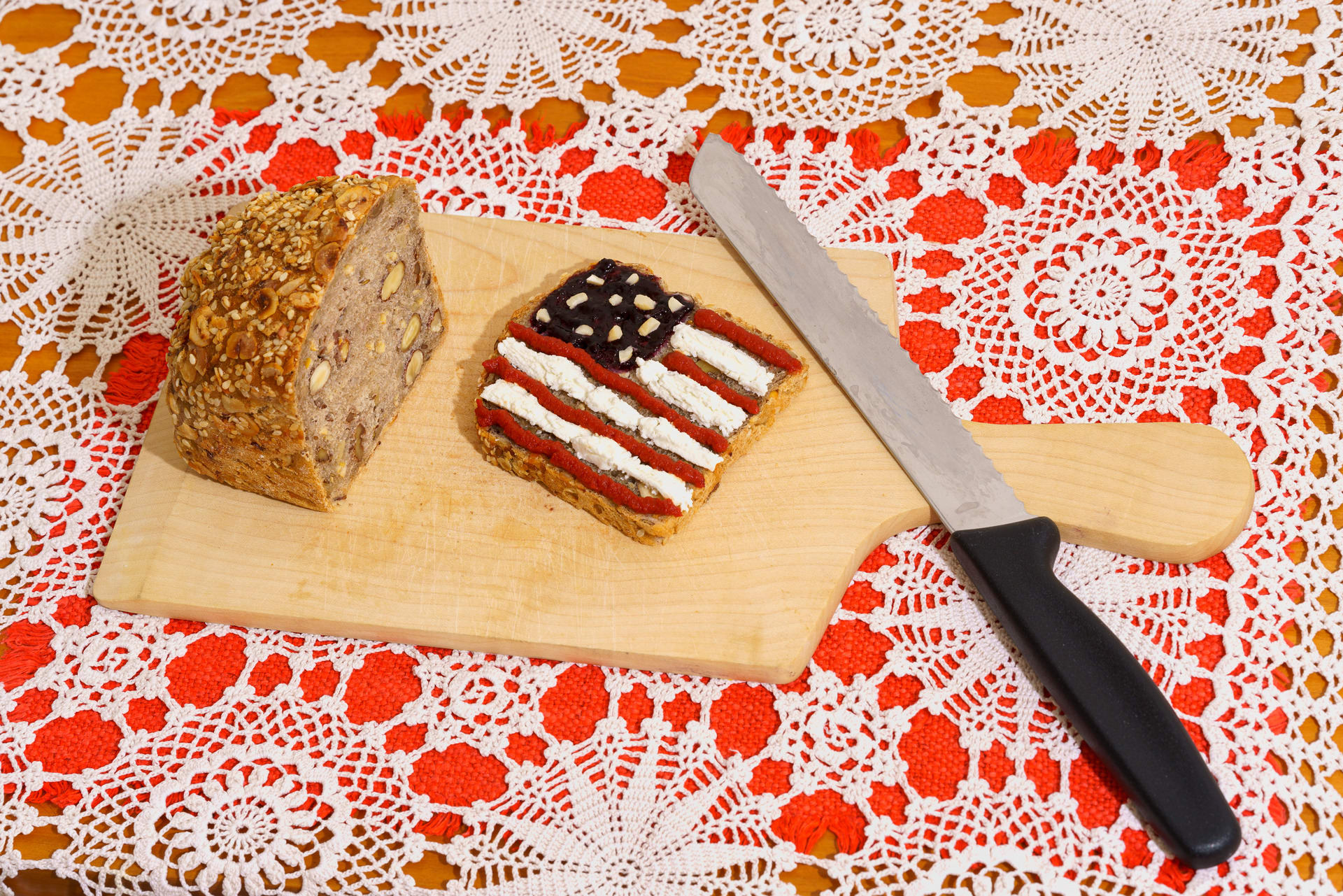 American Spread on German Bread