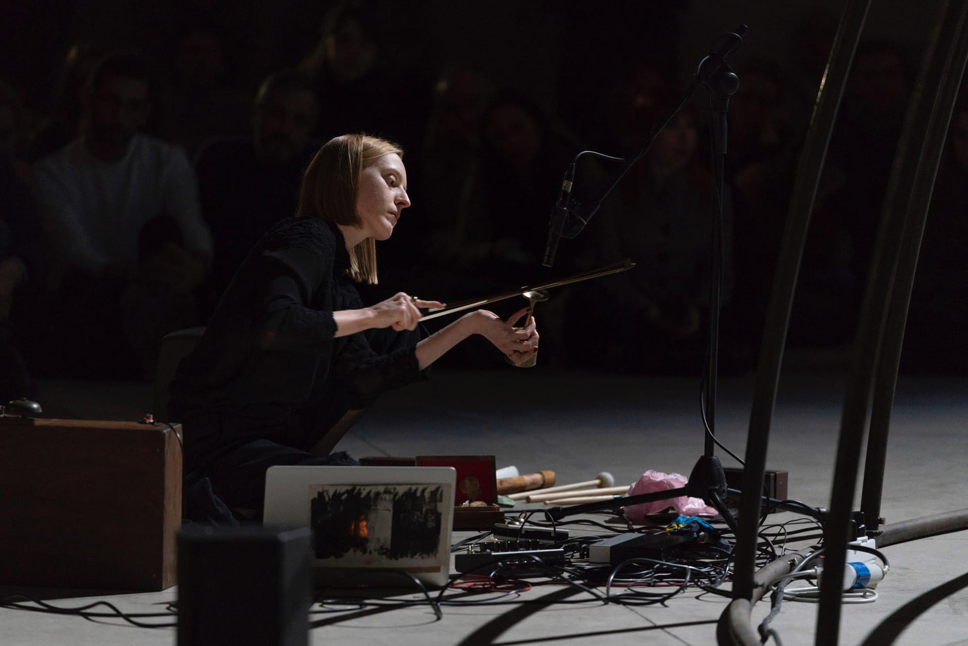 Photo of Lucie Stepankova leading a sound workshop