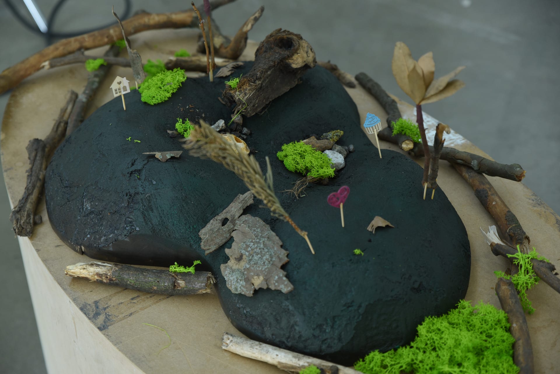 Model with elements added.