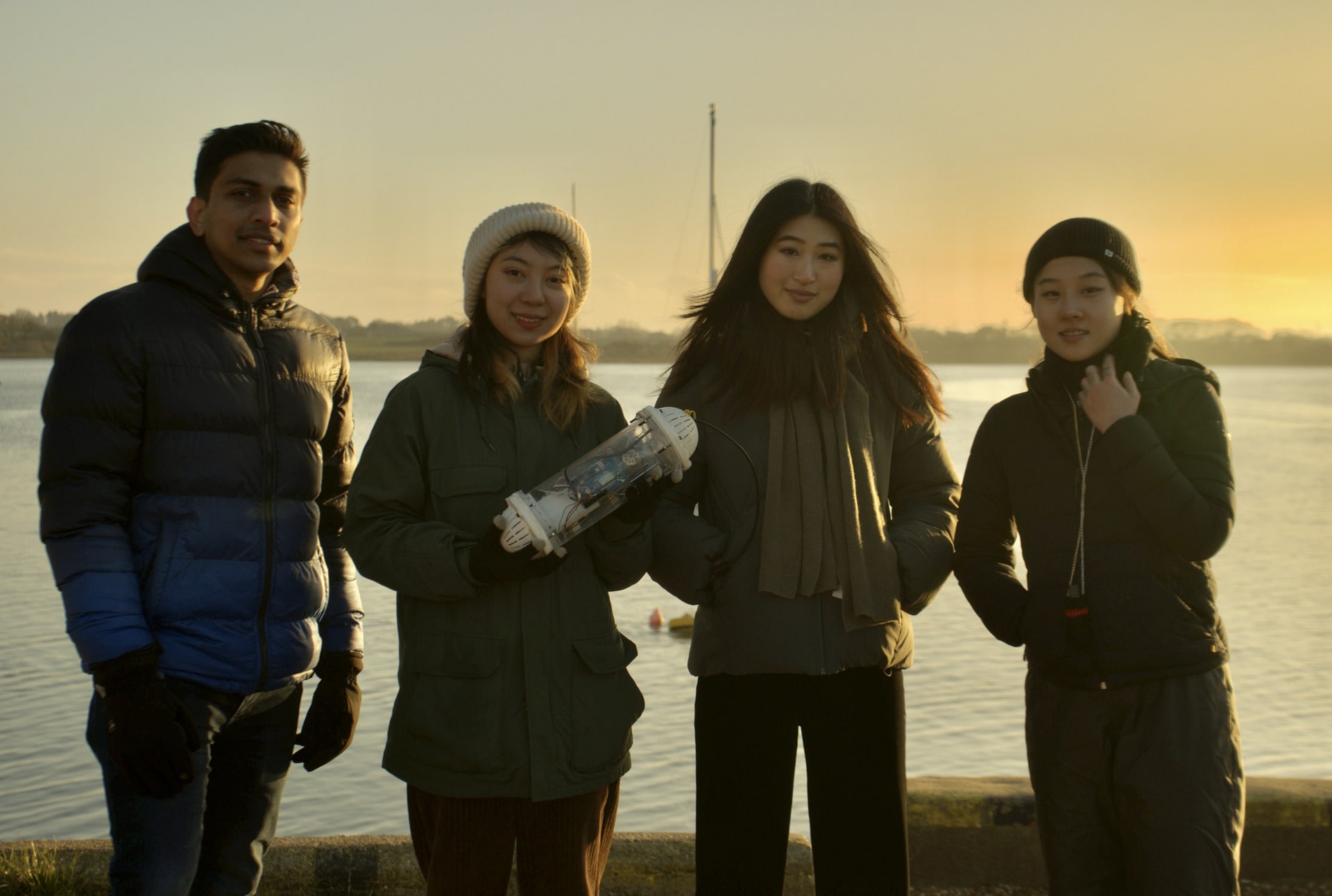 Team – From left to right: Nirmal Thomas, Linxi Cao, Grace Louise Duan, Irene Jia