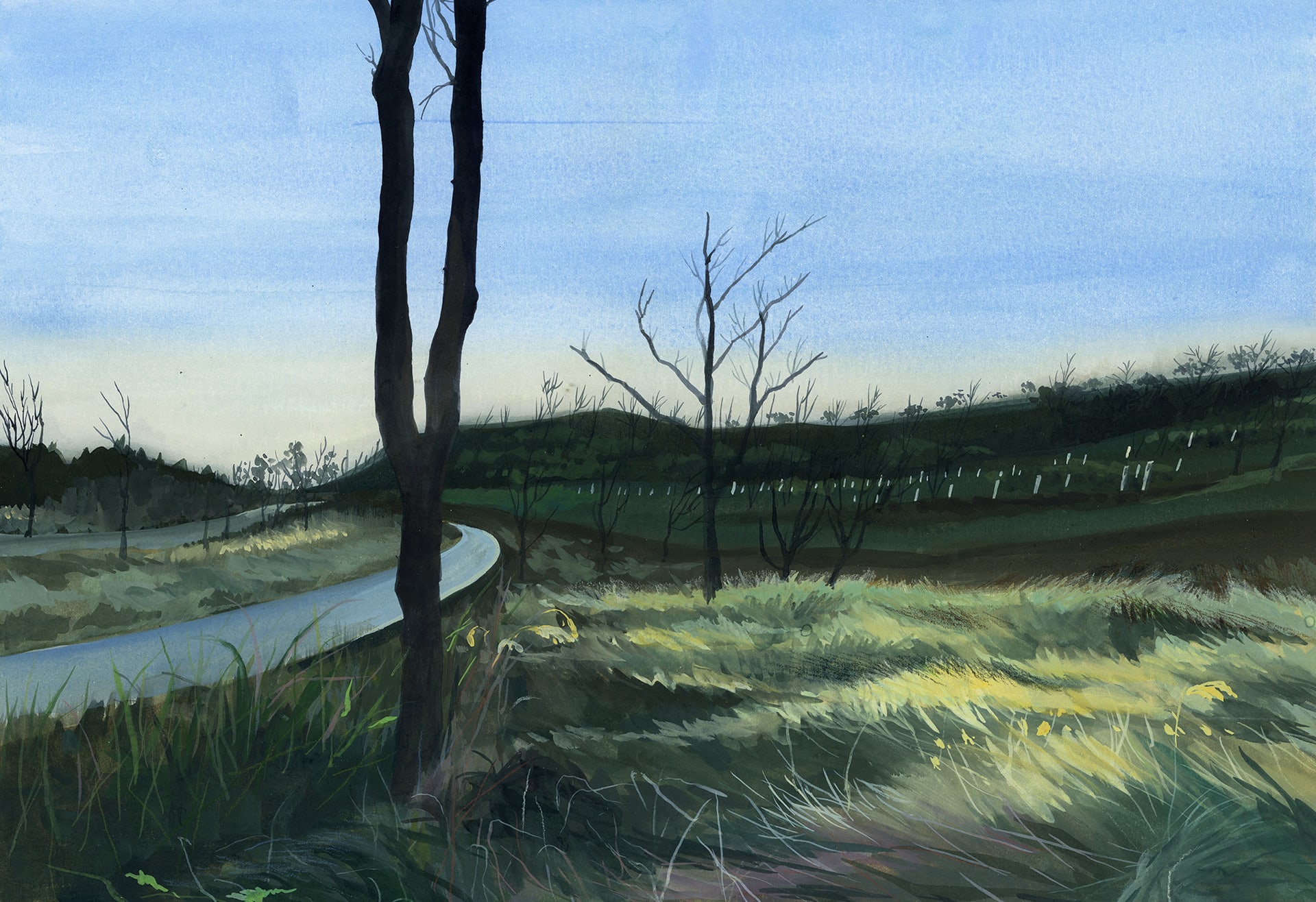In Search of the Wilderness: Prologue, water colour on paper