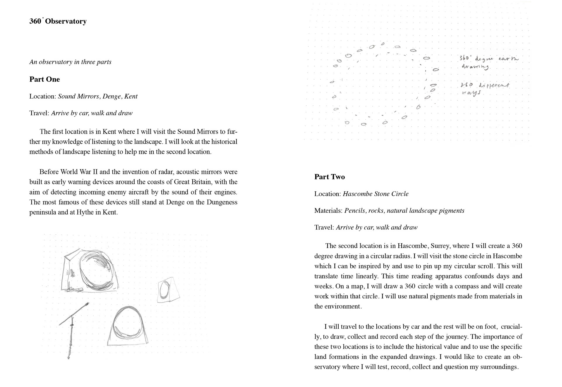 Drawing and expedition plans.