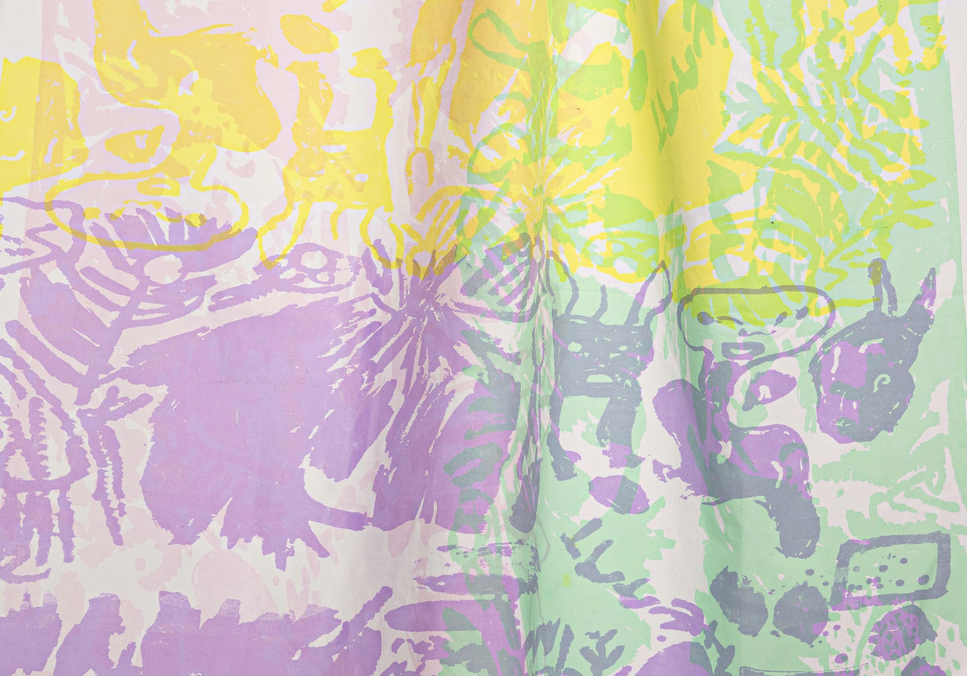 Printed, multicolour pattern