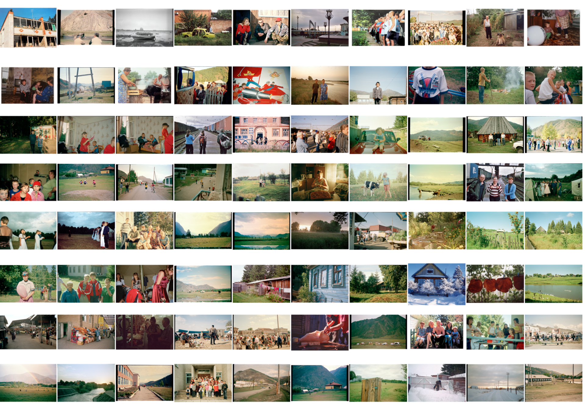 thumbnails of the travel photographs 