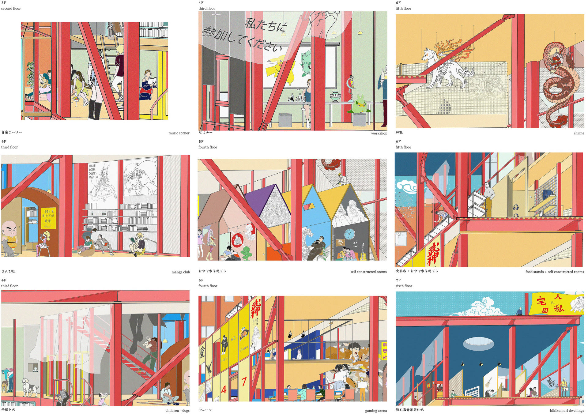 Archetype Analysis - Urban Villa -  Shibaura House, drawing, physical model
