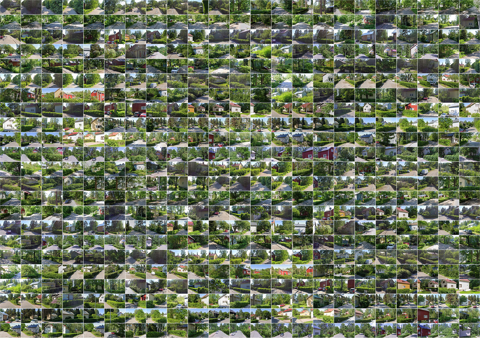 sheet of google earth screenshots