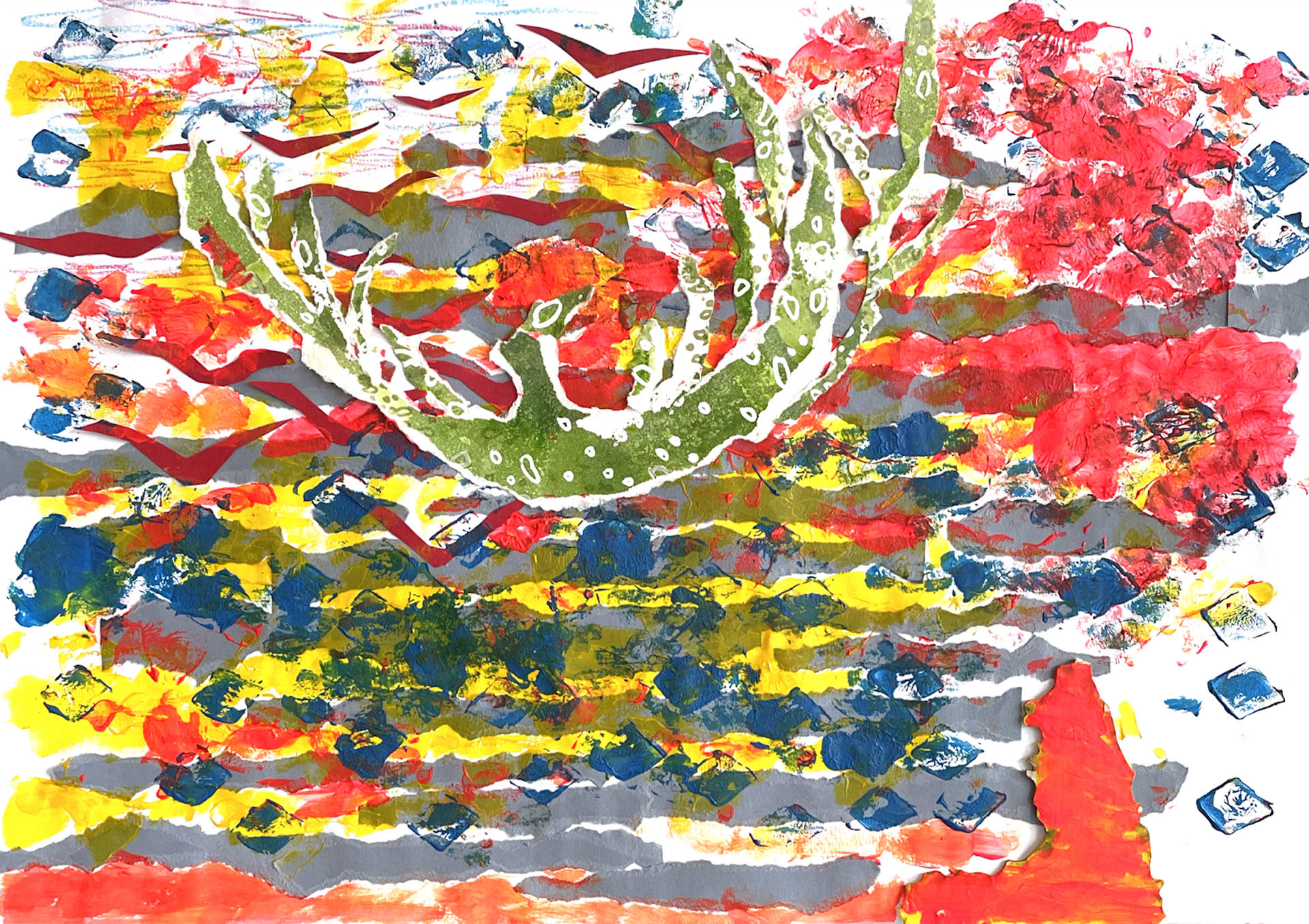 Image of one of the collage works from the workshop