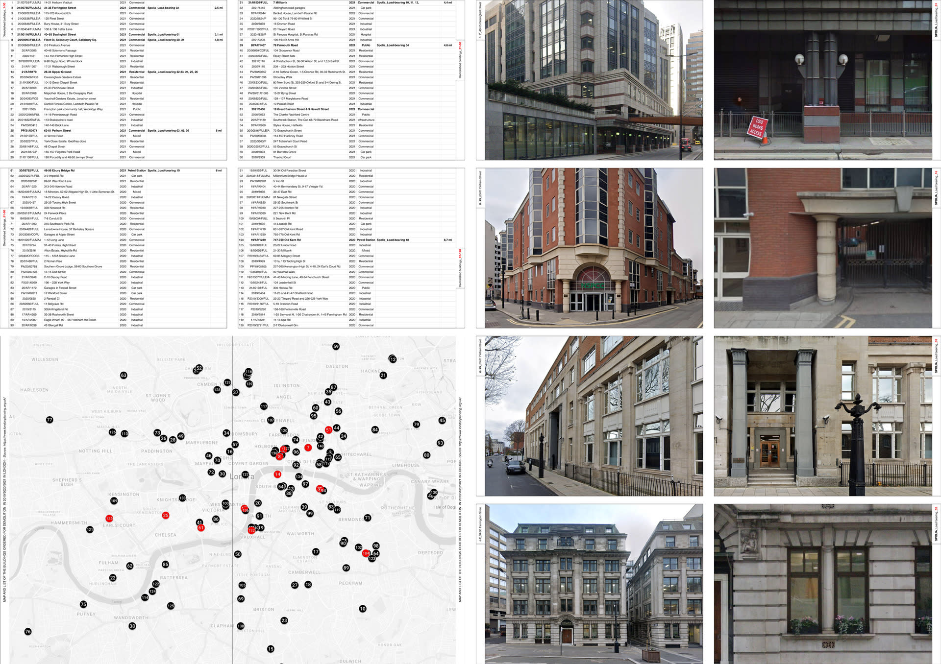 Approved demolition applications, London 2019-21