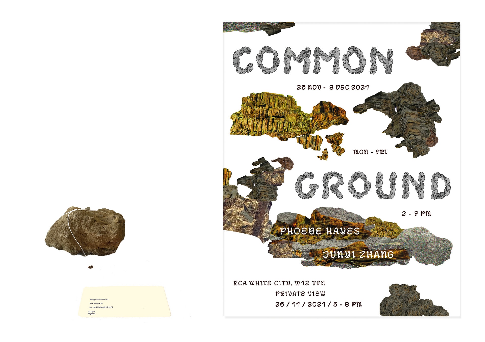 Poster and type design inspired by fragments and site-samples collected from our travels to Hascombe