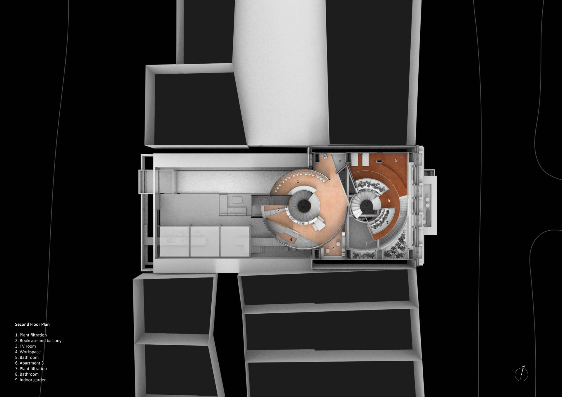 SECOND FLOOR PLAN - PRIVATE ZONE