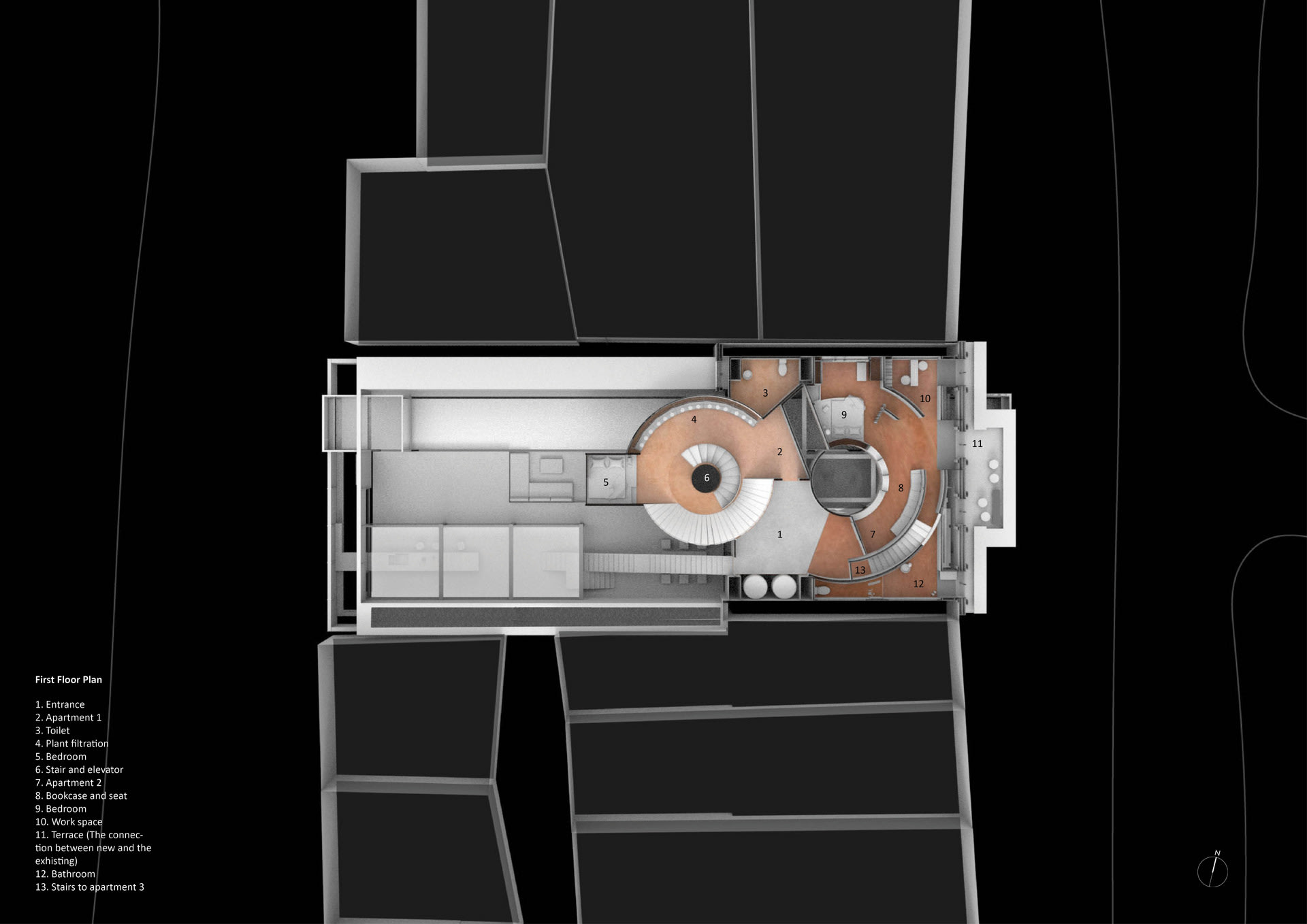 FIRST FLOOR PLAN - PRIVATE ZONE